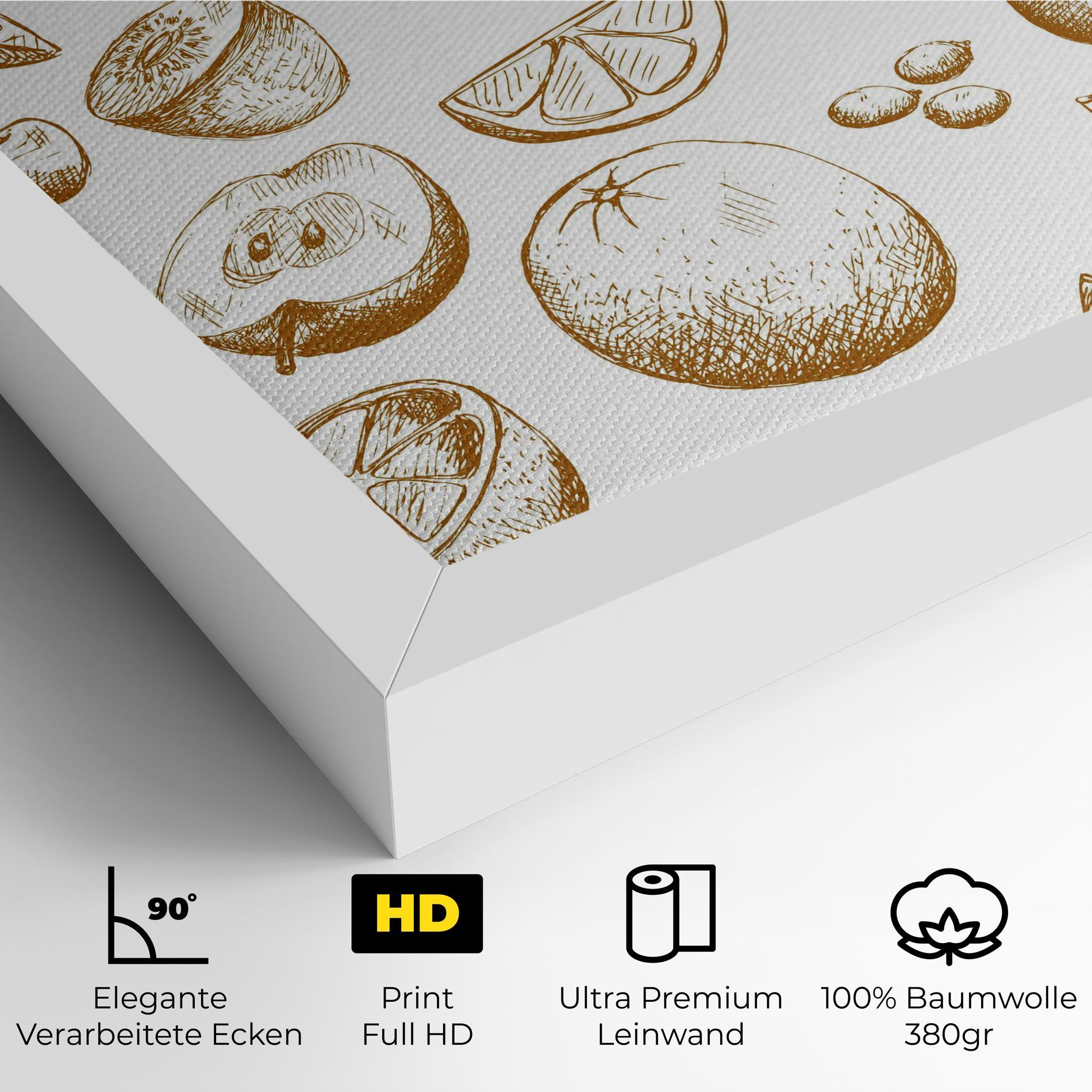 Leinwandbild Floating Fruits mockup 4