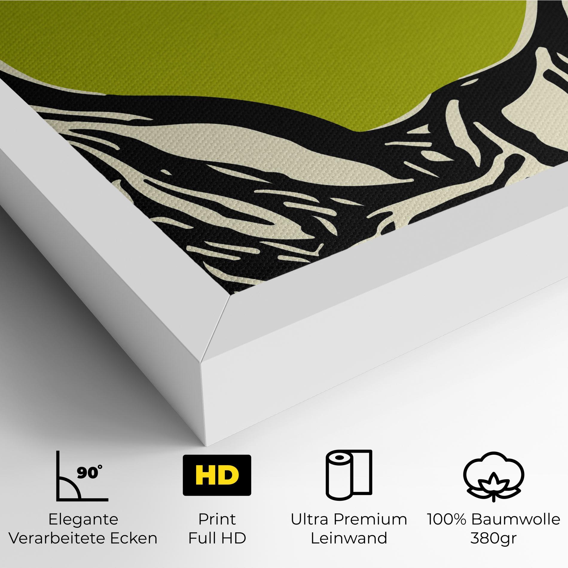 Leinwandbild Green Apple mockup 4