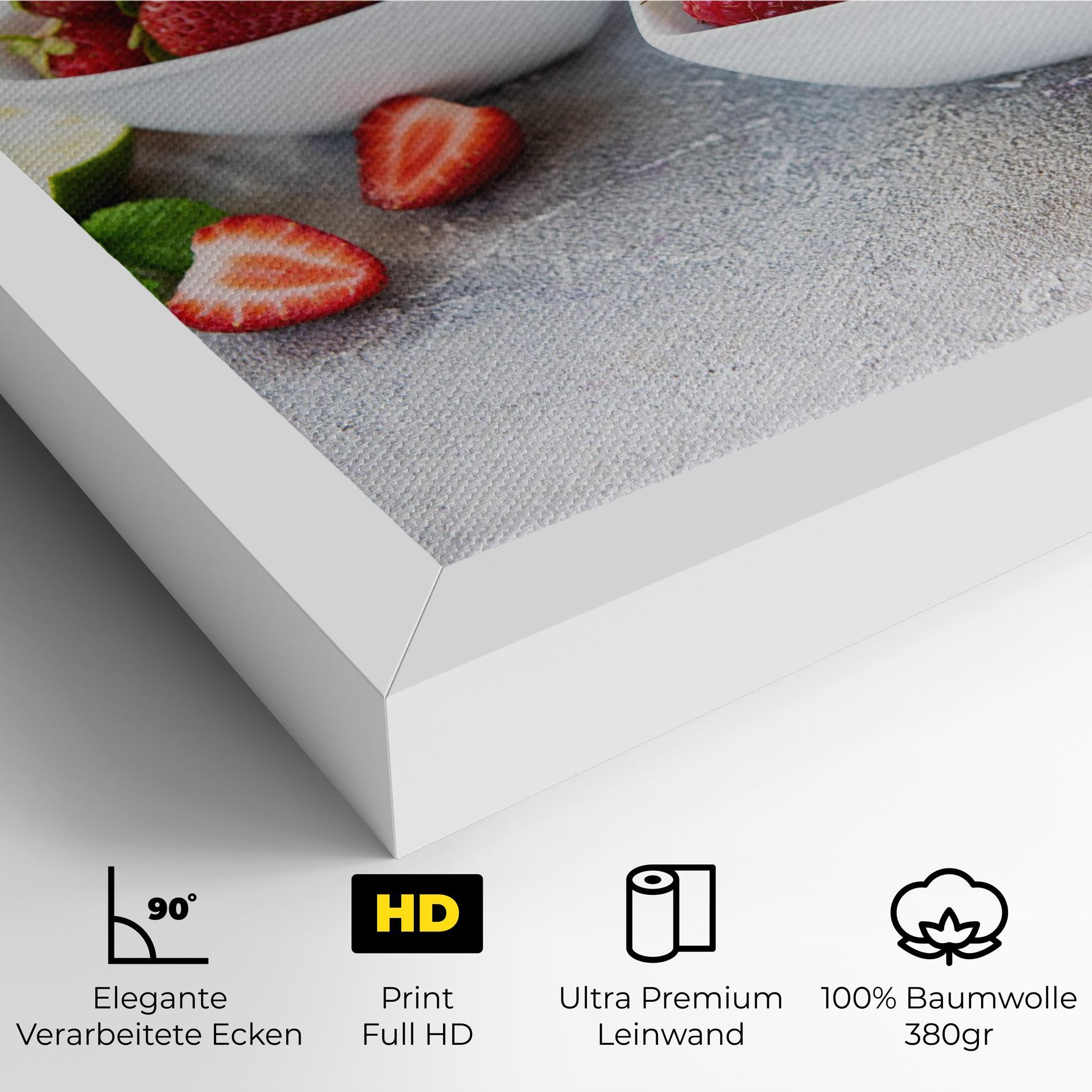 Leinwandbild Heart Fresh Fruits mockup 4