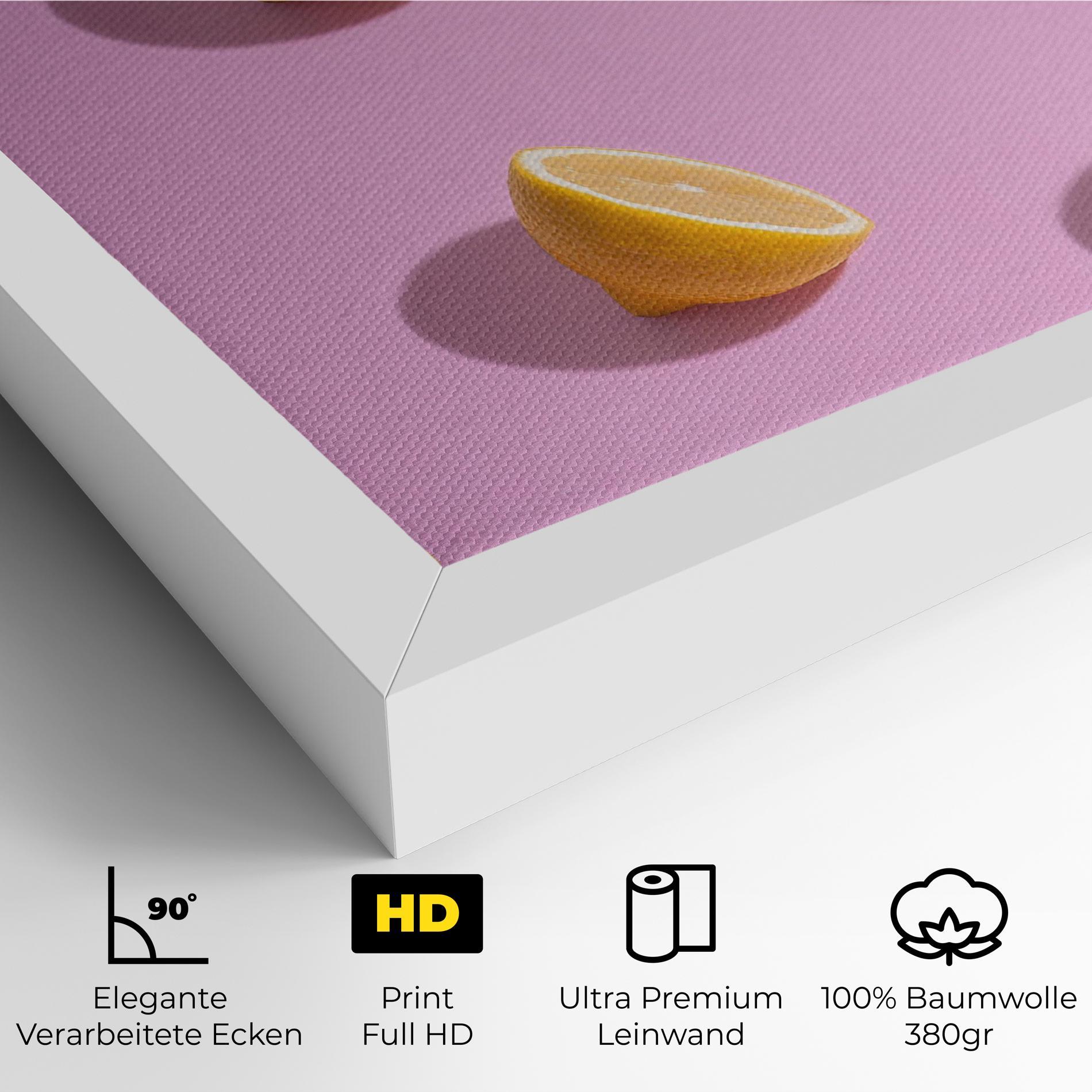 Leinwandbild Lemon Pattern mockup 4