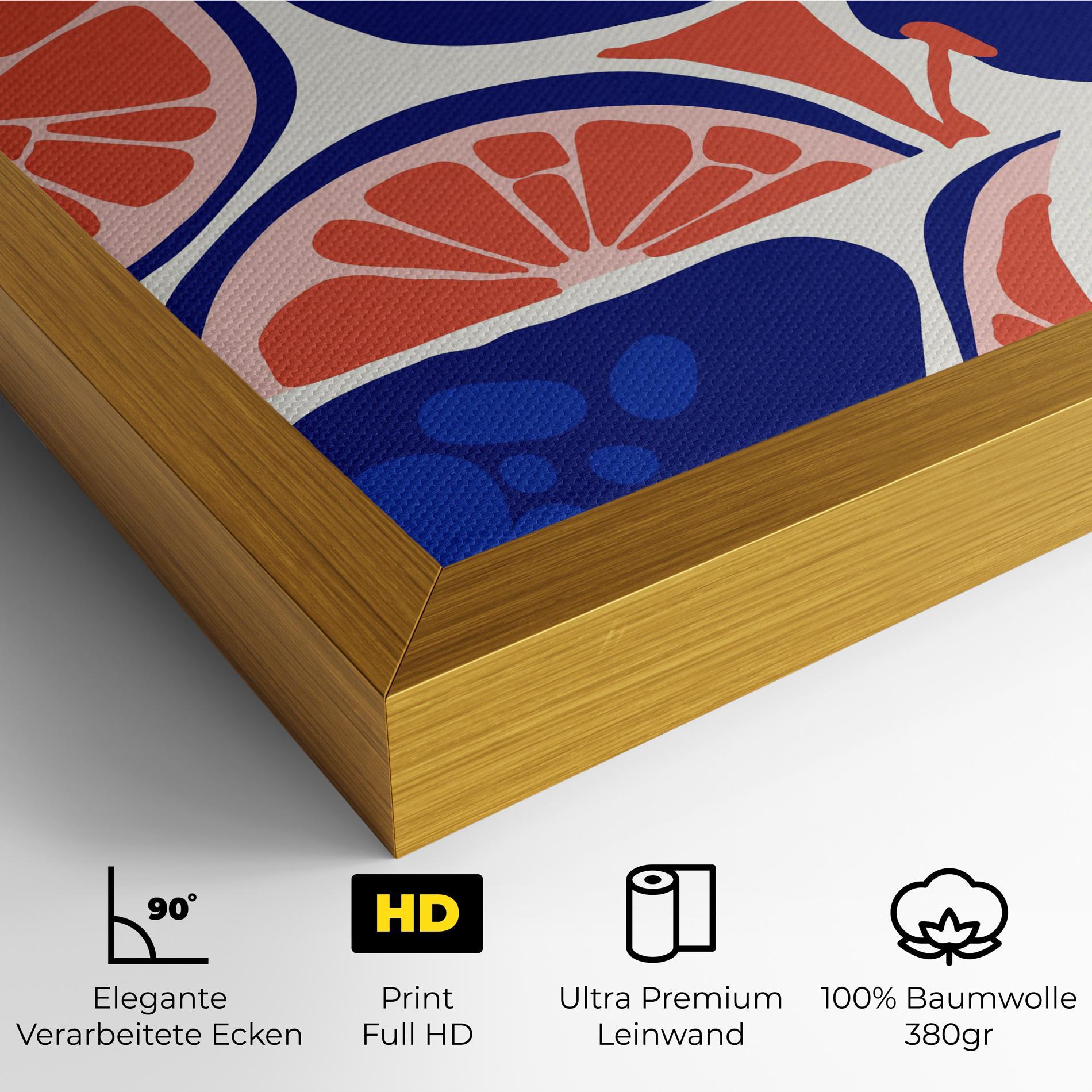 Leinwandbild Blue Pink Fruit mockup 4