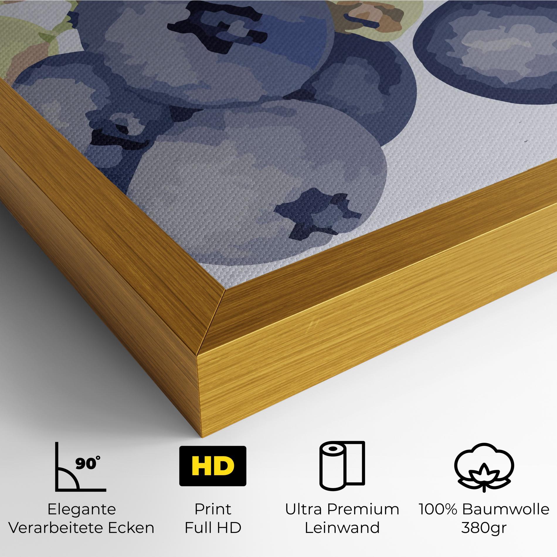Leinwandbild Blueberries Art mockup 4