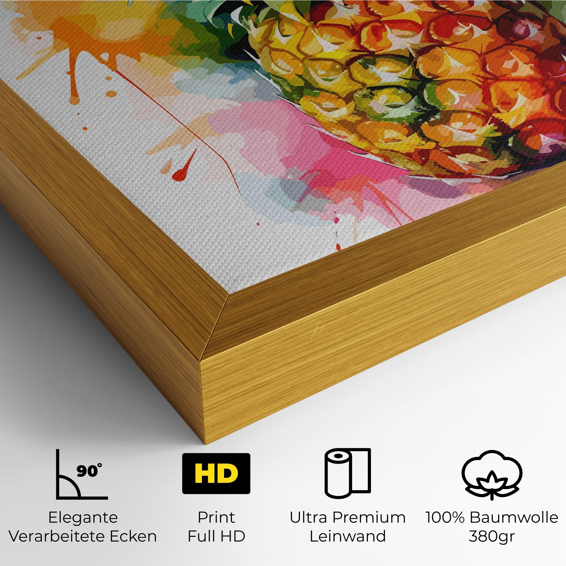 Leinwandbild Color Mix Pineapple mockup 4