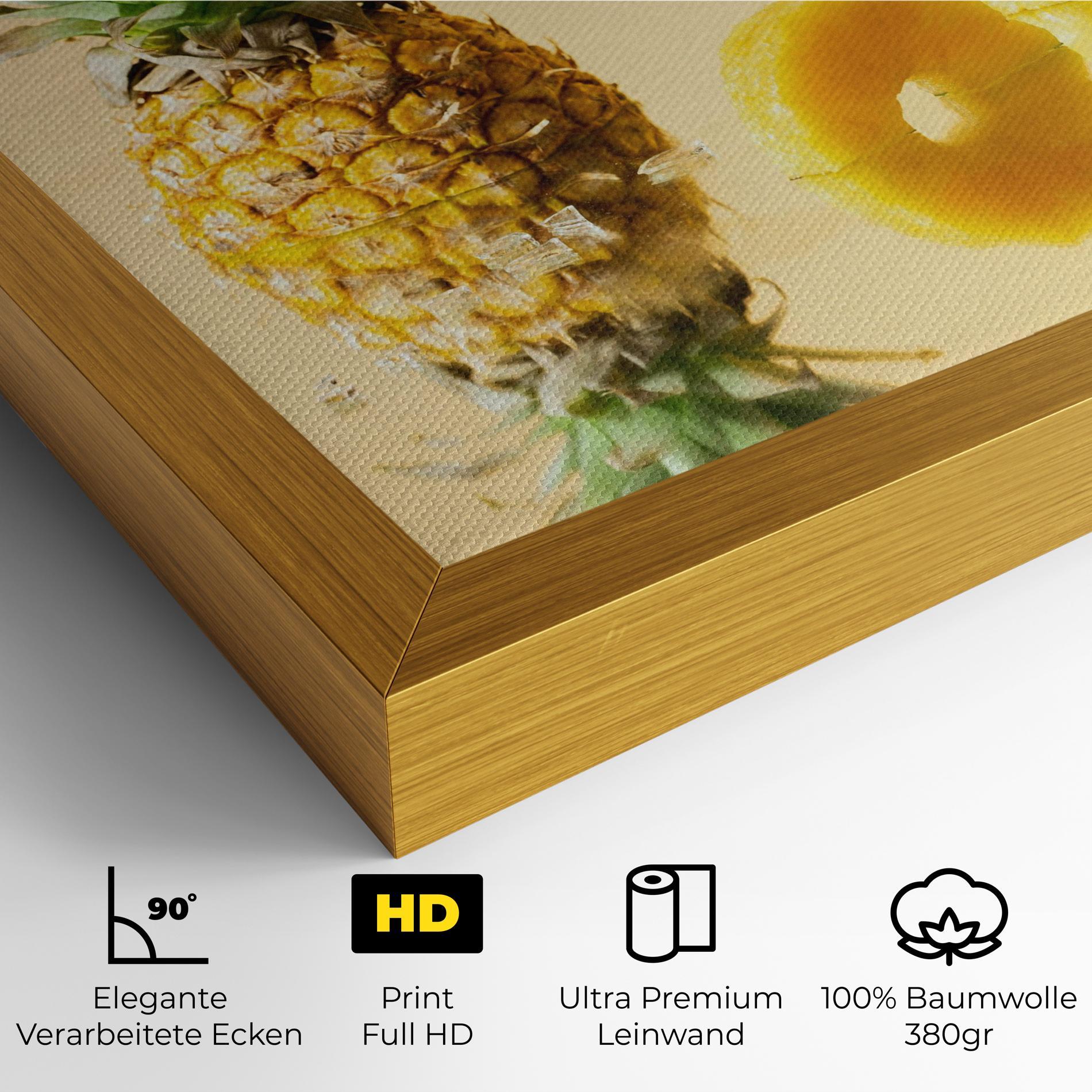 Leinwandbild Cut Pineapple mockup 4