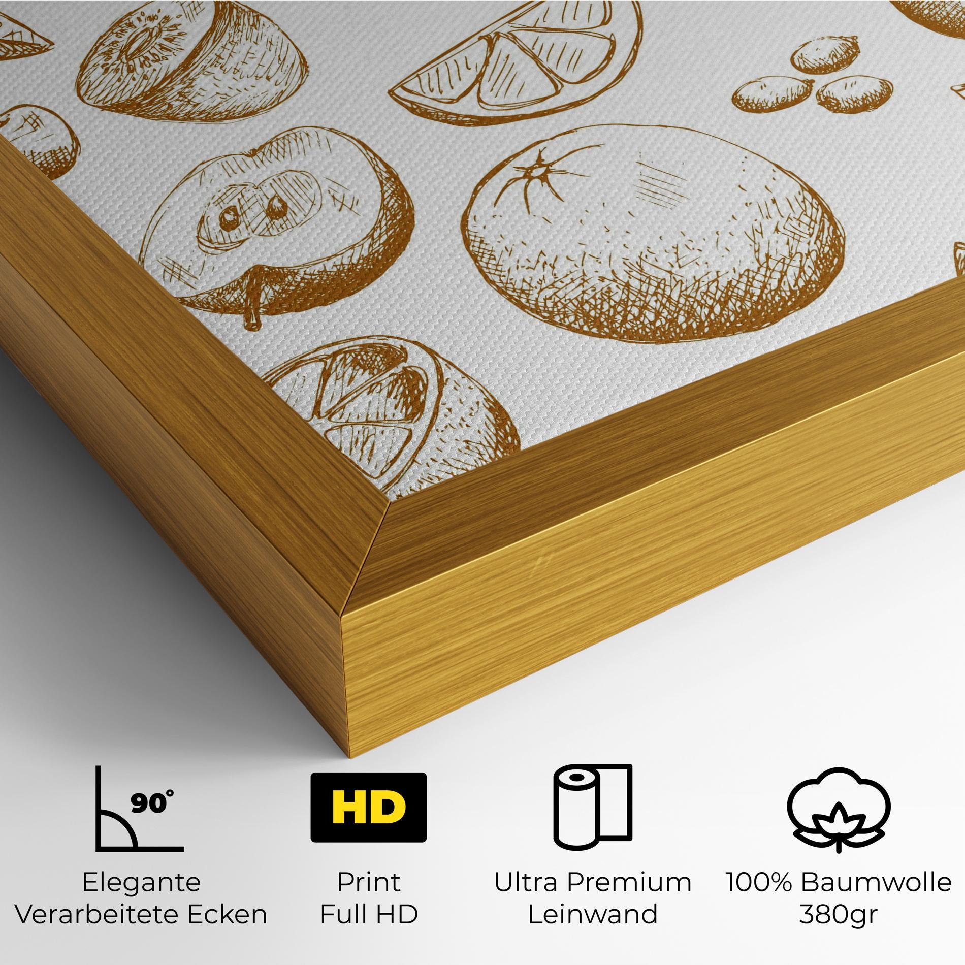 Leinwandbild Floating Fruits mockup 4