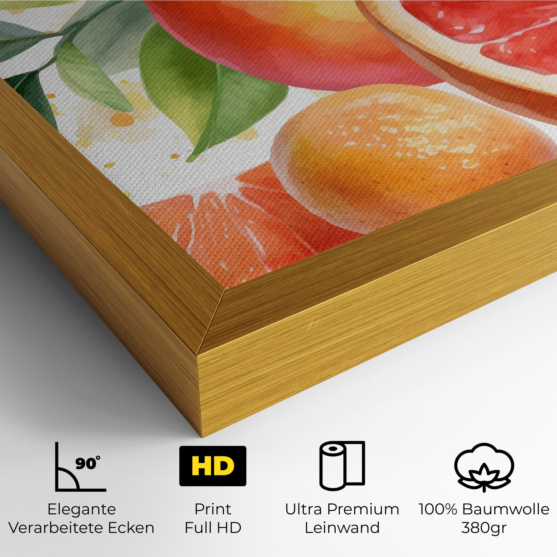Leinwandbild Grapefruit Art mockup 4