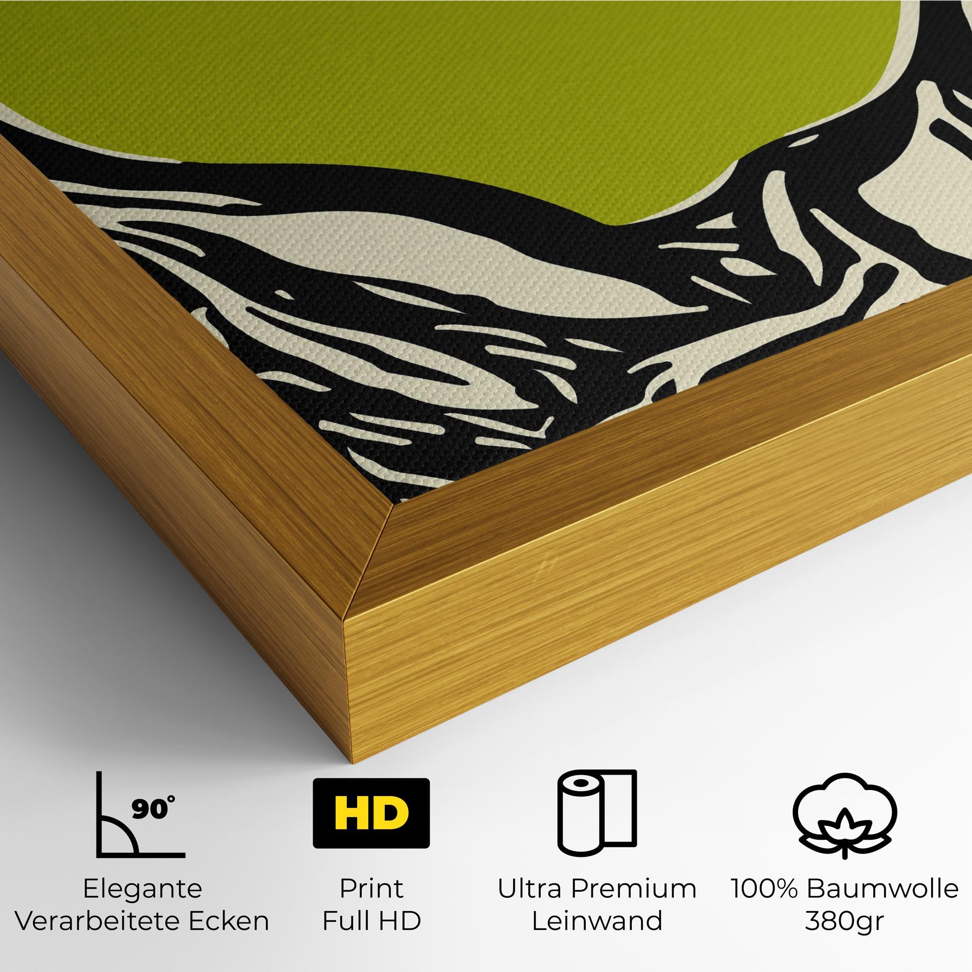 Leinwandbild Green Apple mockup 4