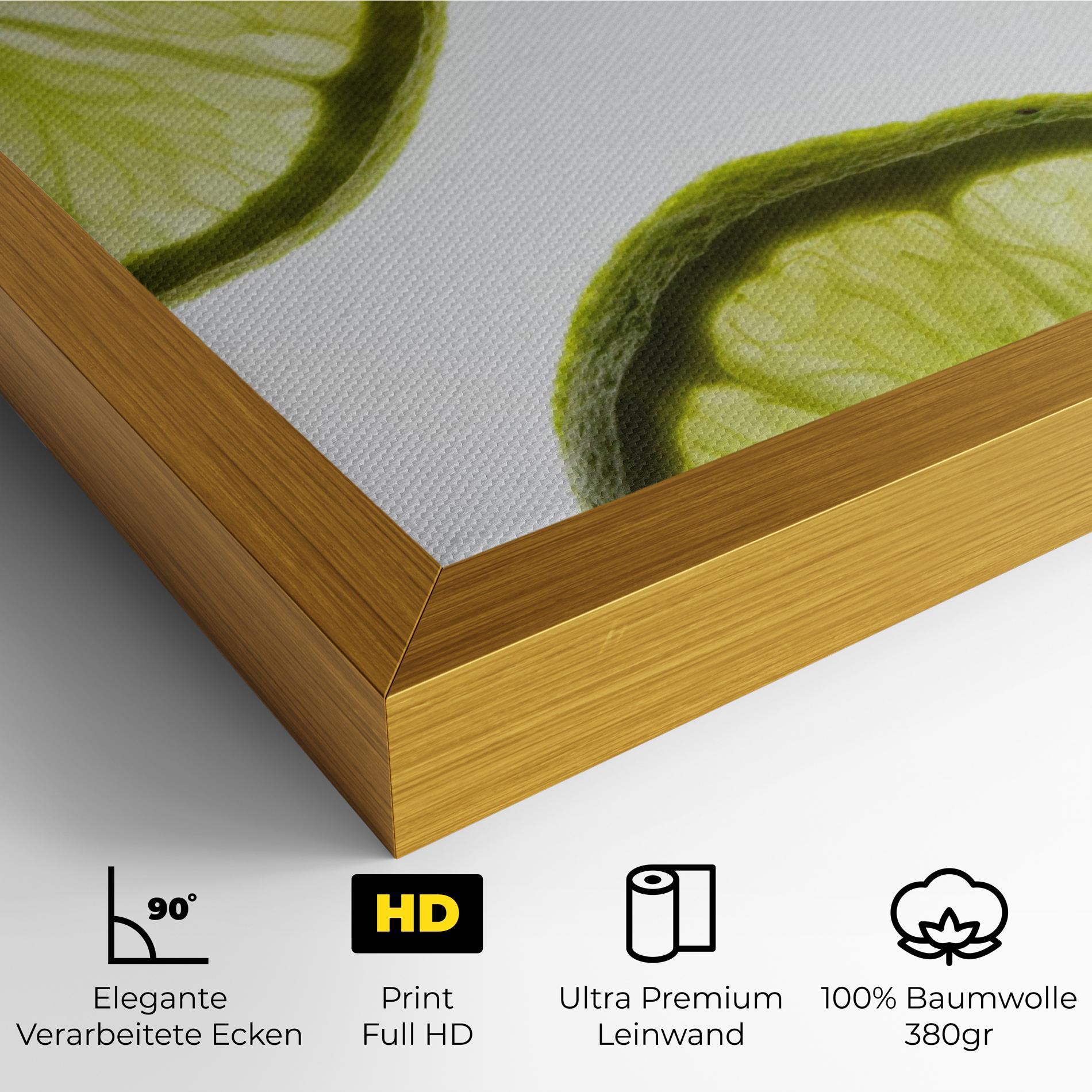Leinwandbild Lime Slice mockup 4