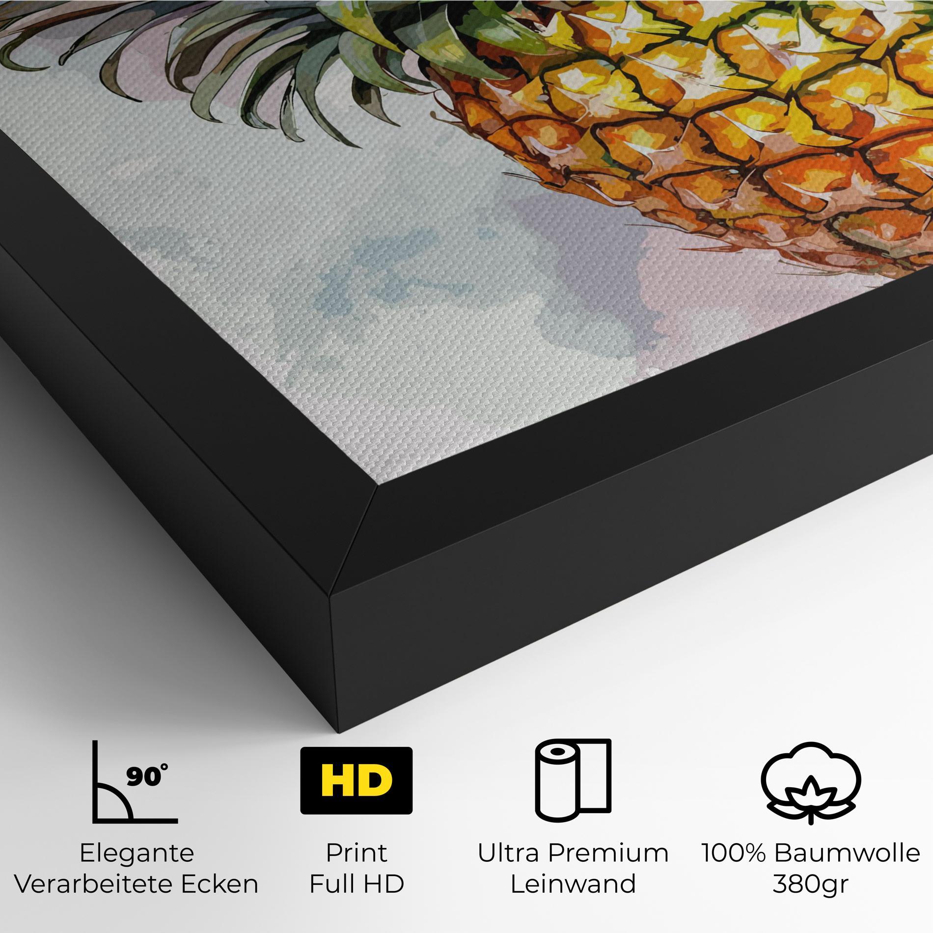 Leinwandbild Artistic Pineapple mockup 4