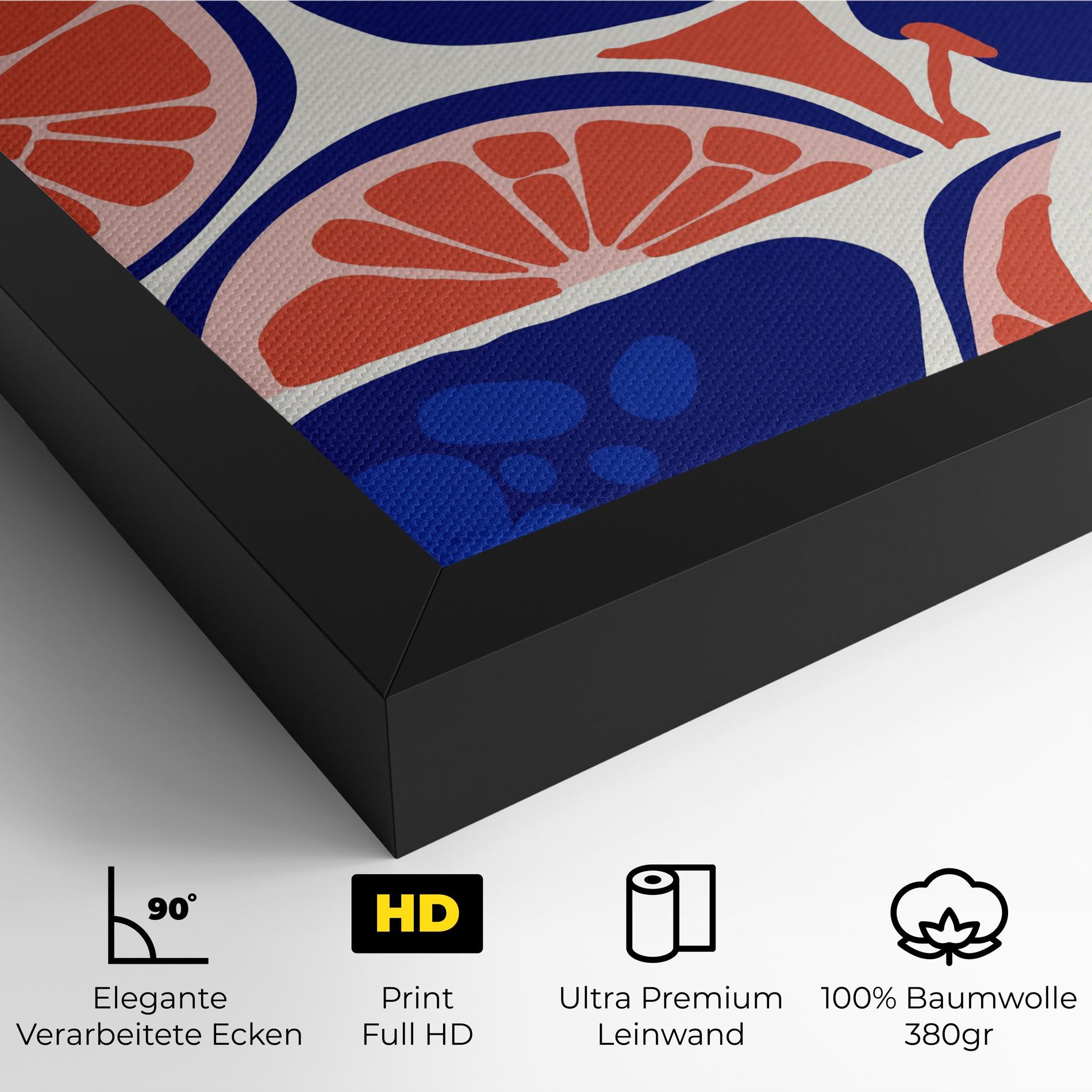 Leinwandbild Blue Pink Fruit mockup 4