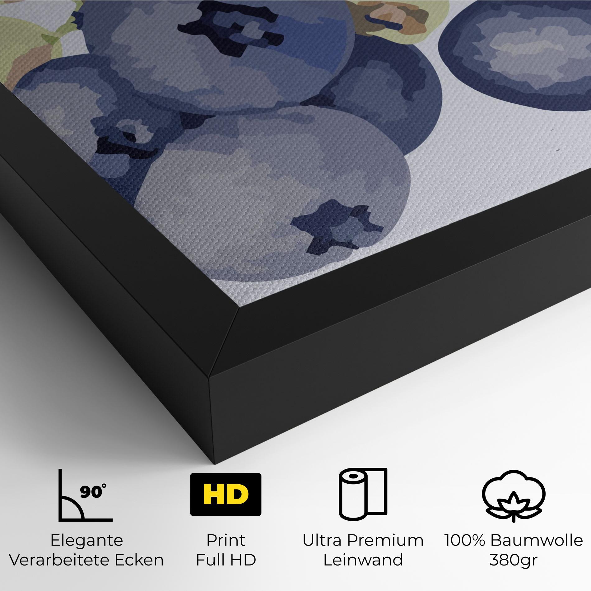 Leinwandbild Blueberries Art mockup 4
