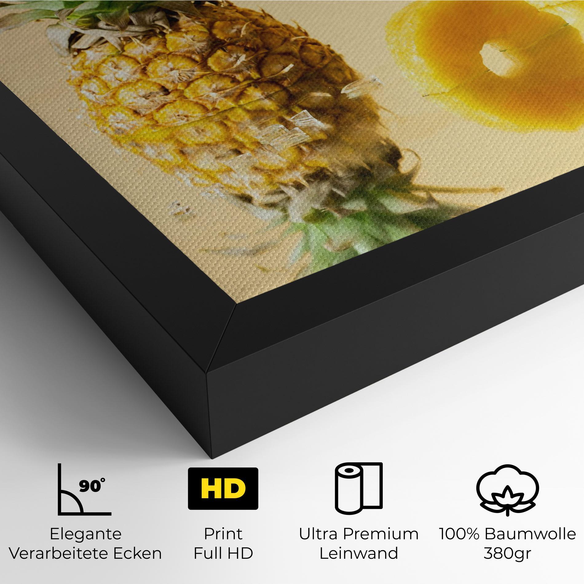 Leinwandbild Cut Pineapple mockup 4