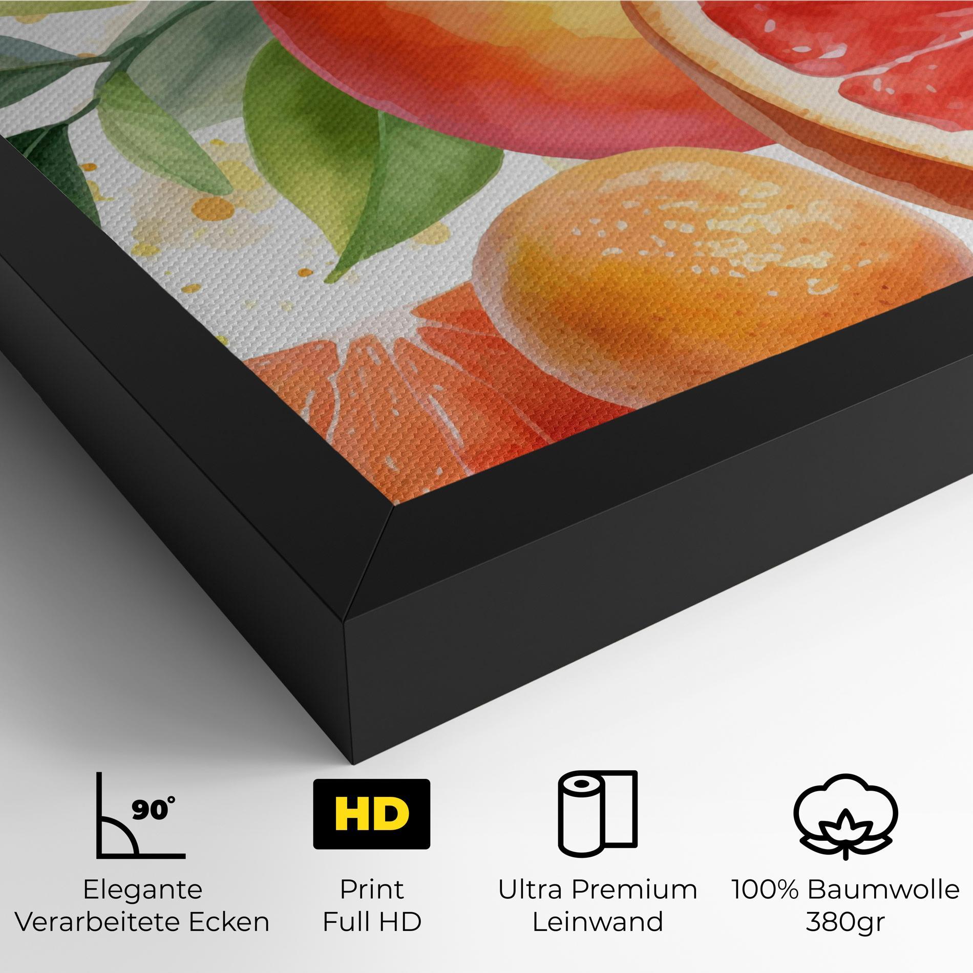 Leinwandbild Grapefruit Art mockup 4