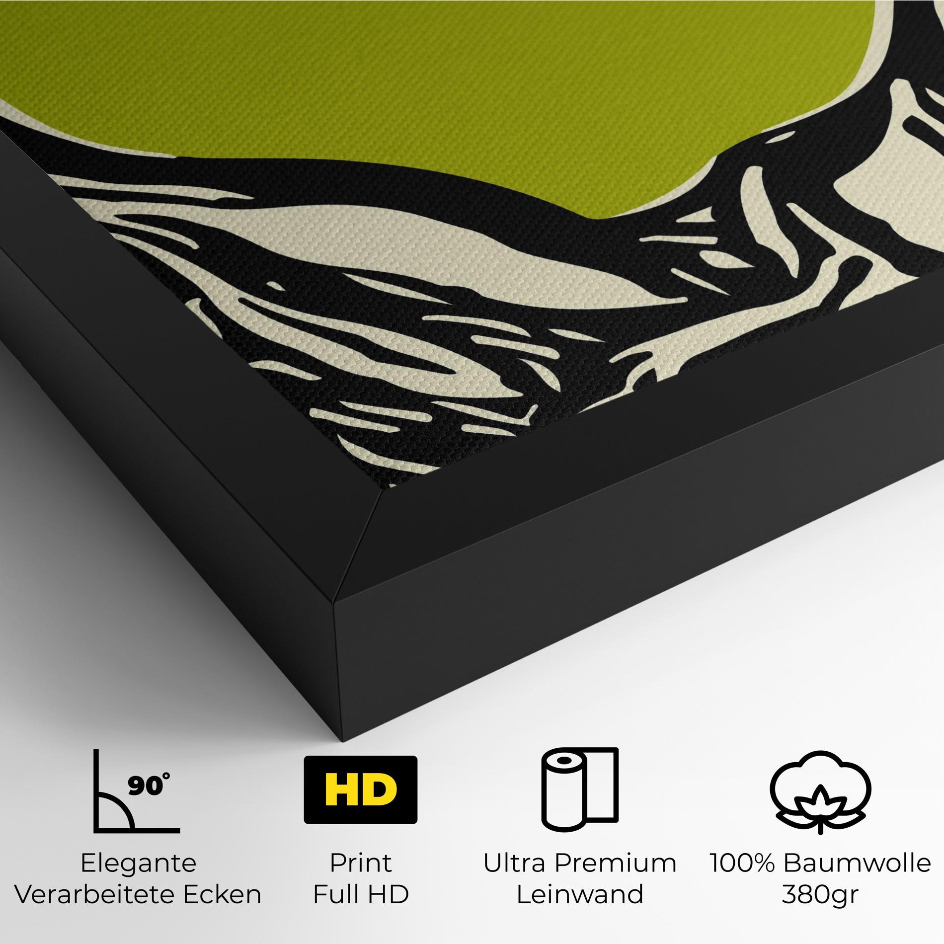 Leinwandbild Green Apple mockup 4