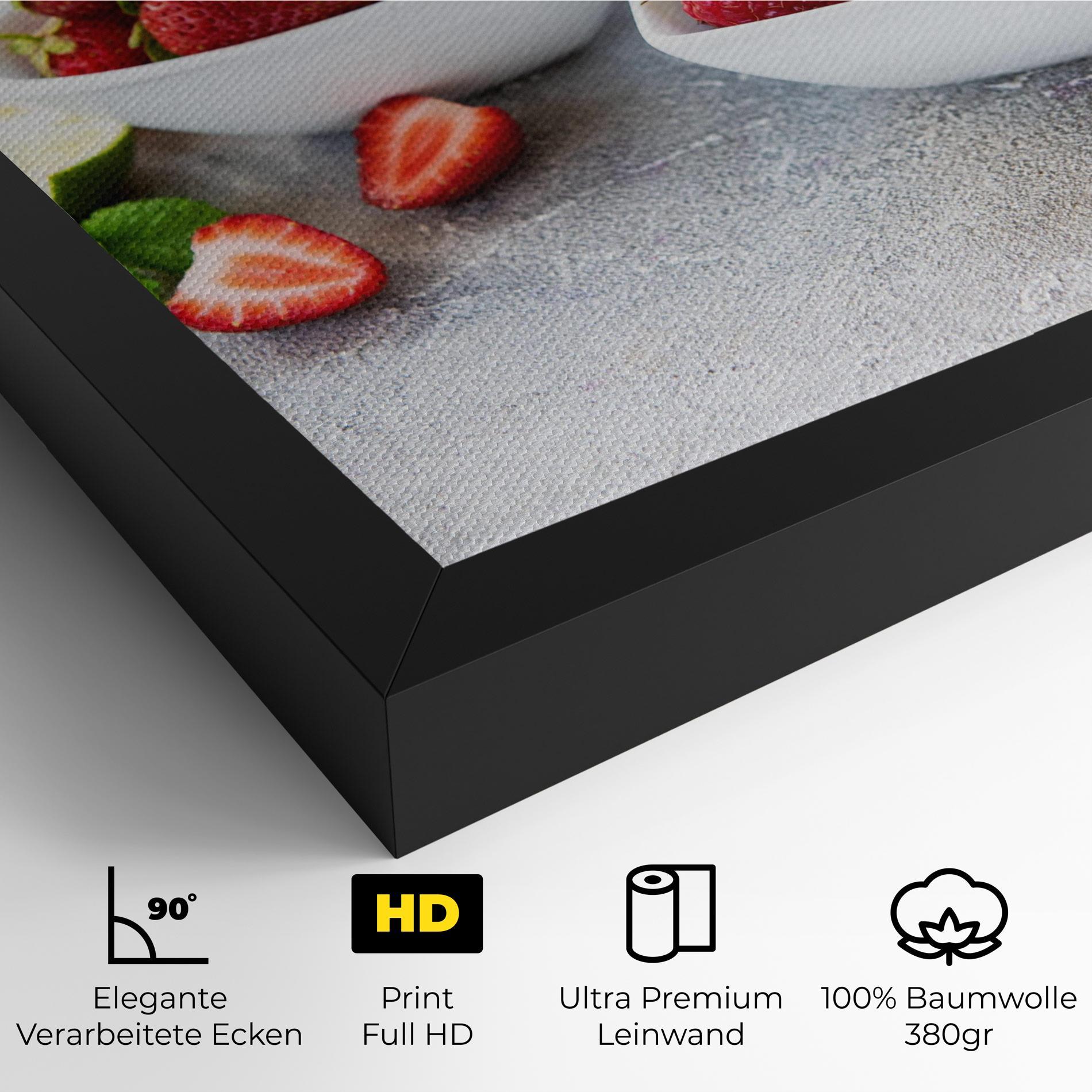 Leinwandbild Heart Fresh Fruits mockup 4