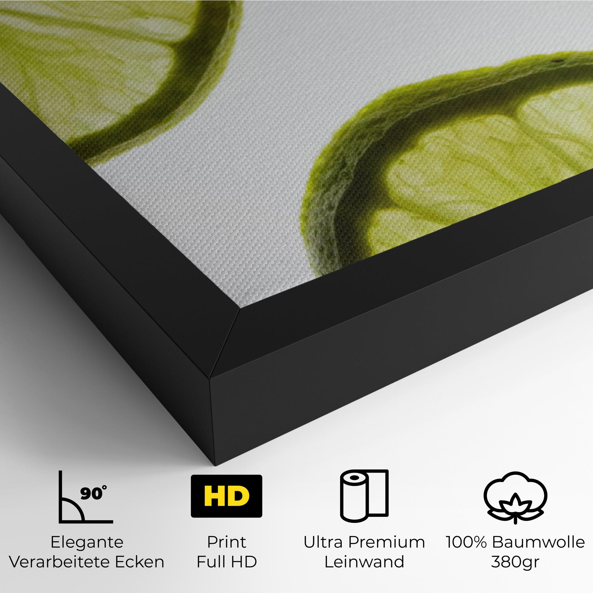 Leinwandbild Lime Slice mockup 4