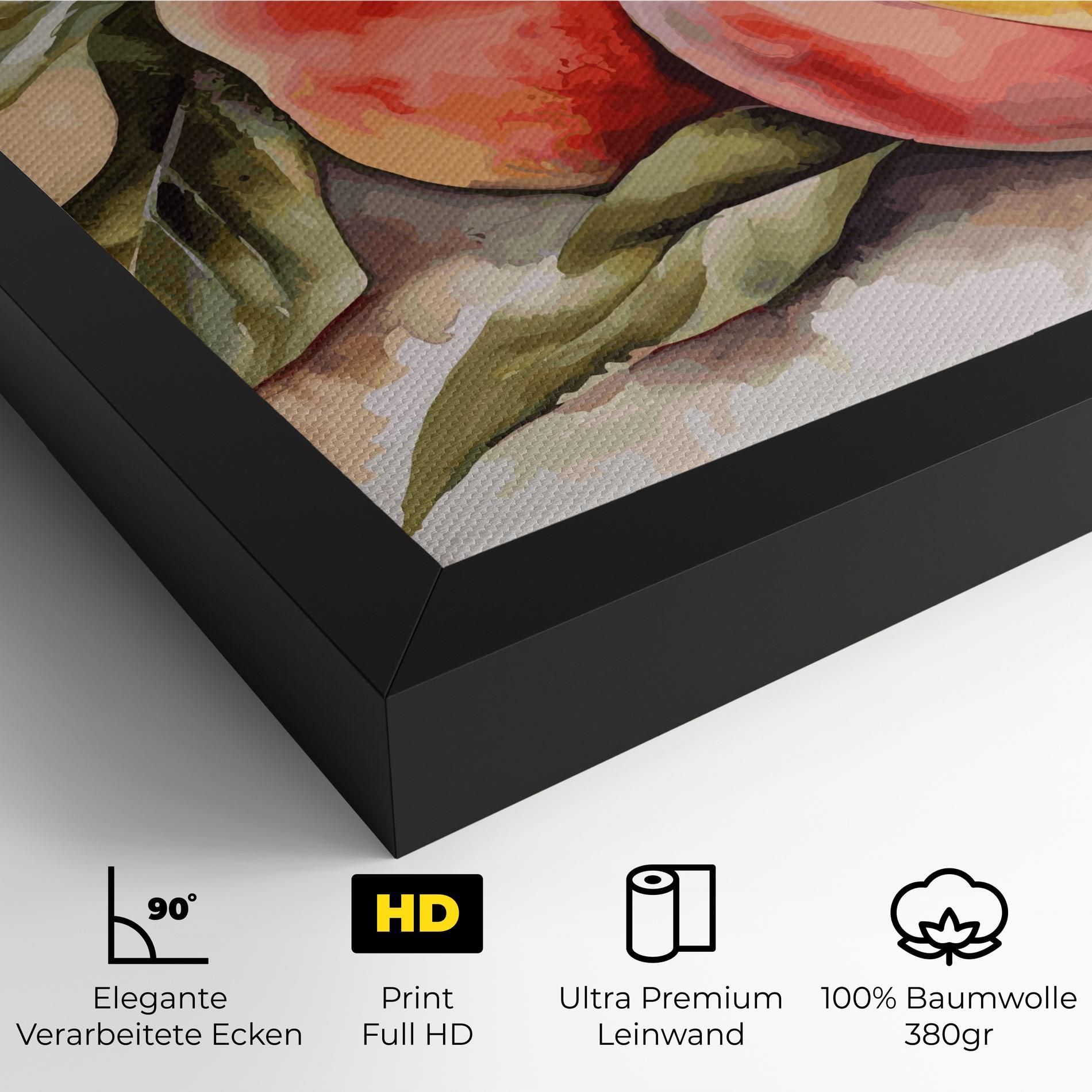 Leinwandbild Watercolor Peach mockup 4