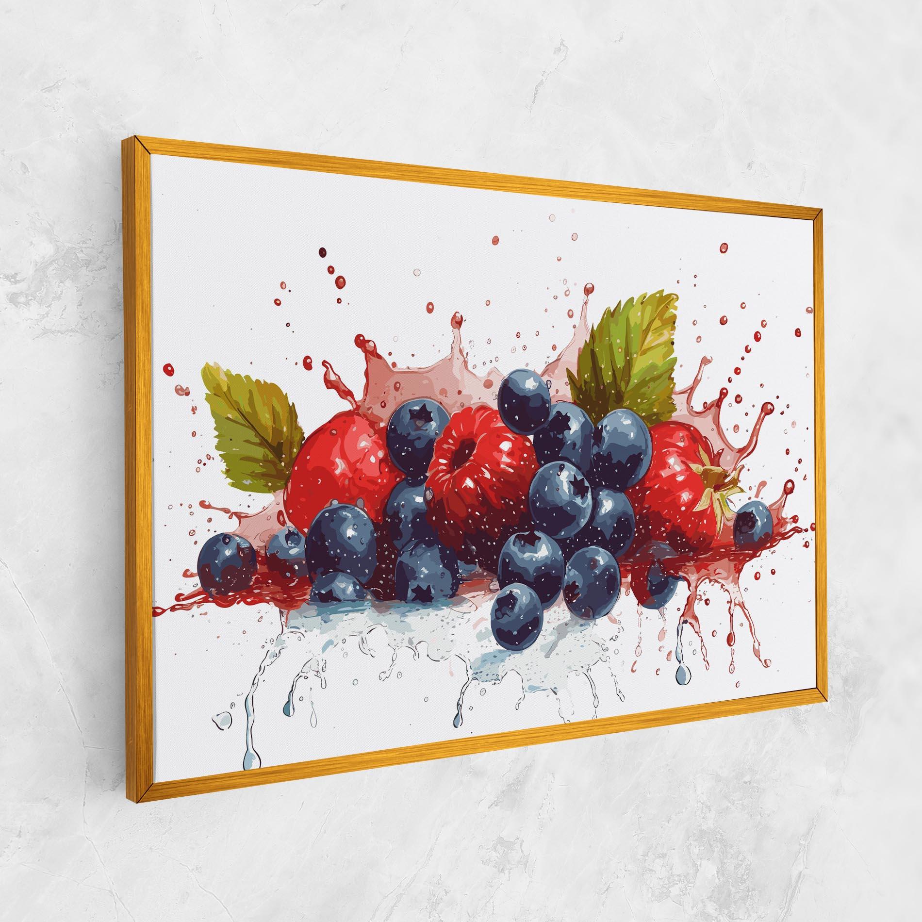 Leinwandbild Berries Art mockup 1