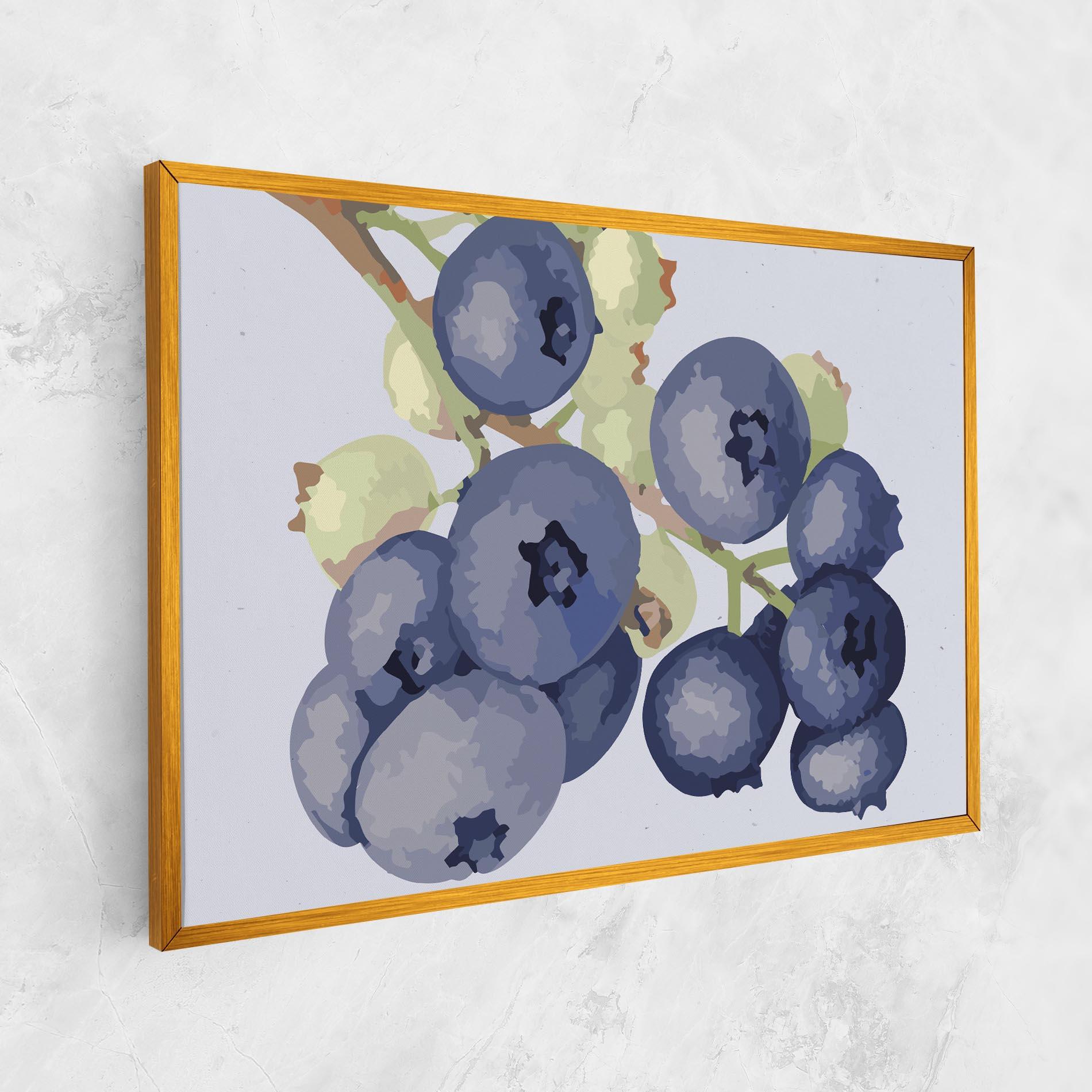 Leinwandbild Blueberries Art mockup 1