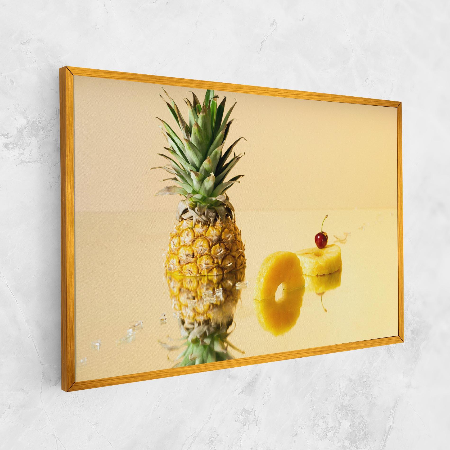 Leinwandbild Cut Pineapple mockup 1