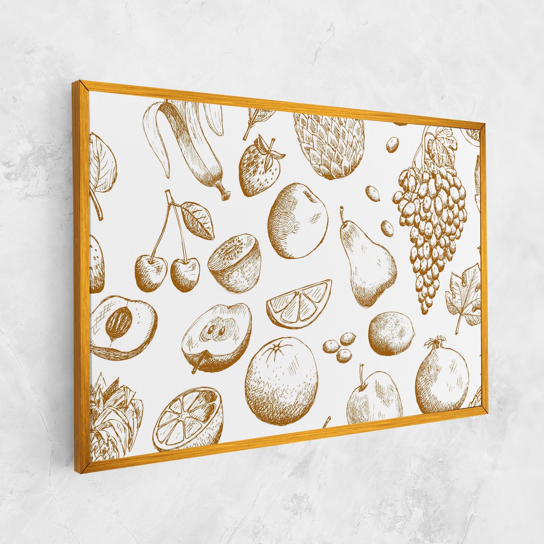 Leinwandbild Floating Fruits mockup 1