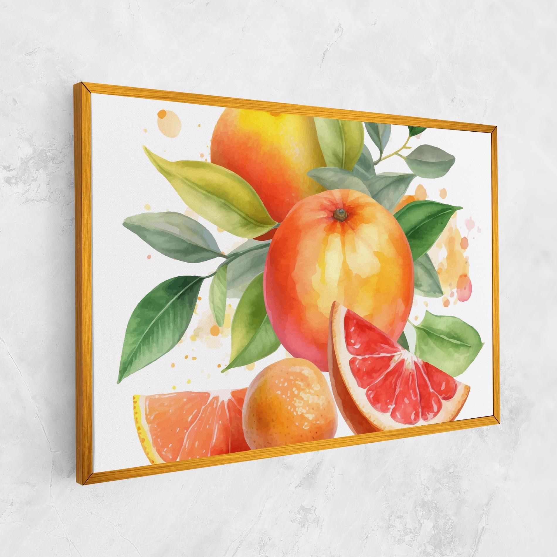 Leinwandbild Grapefruit Art mockup 1