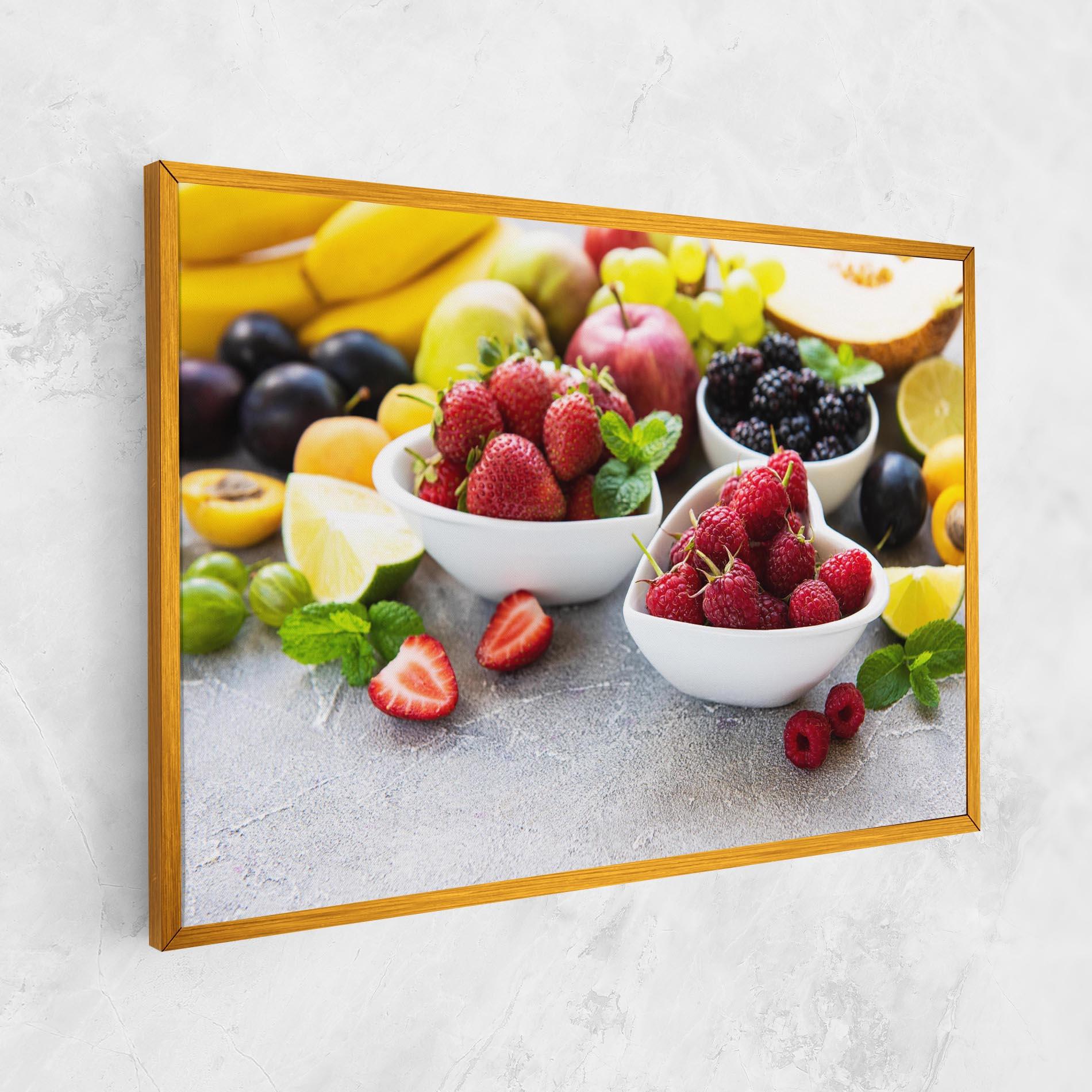 Leinwandbild Heart Fresh Fruits mockup 1