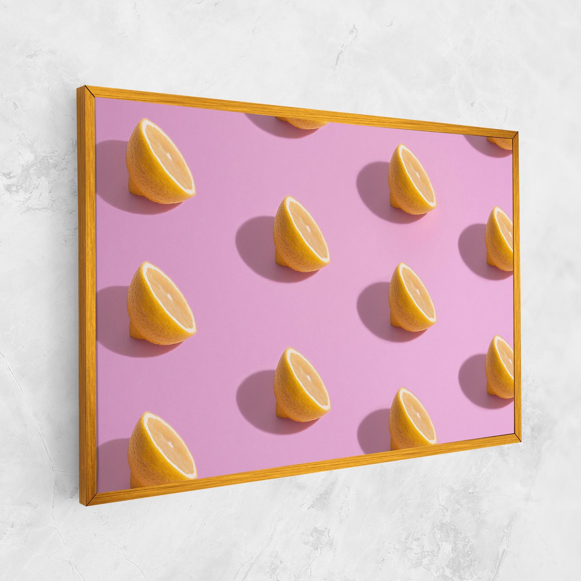 Leinwandbild Lemon Pattern mockup 1