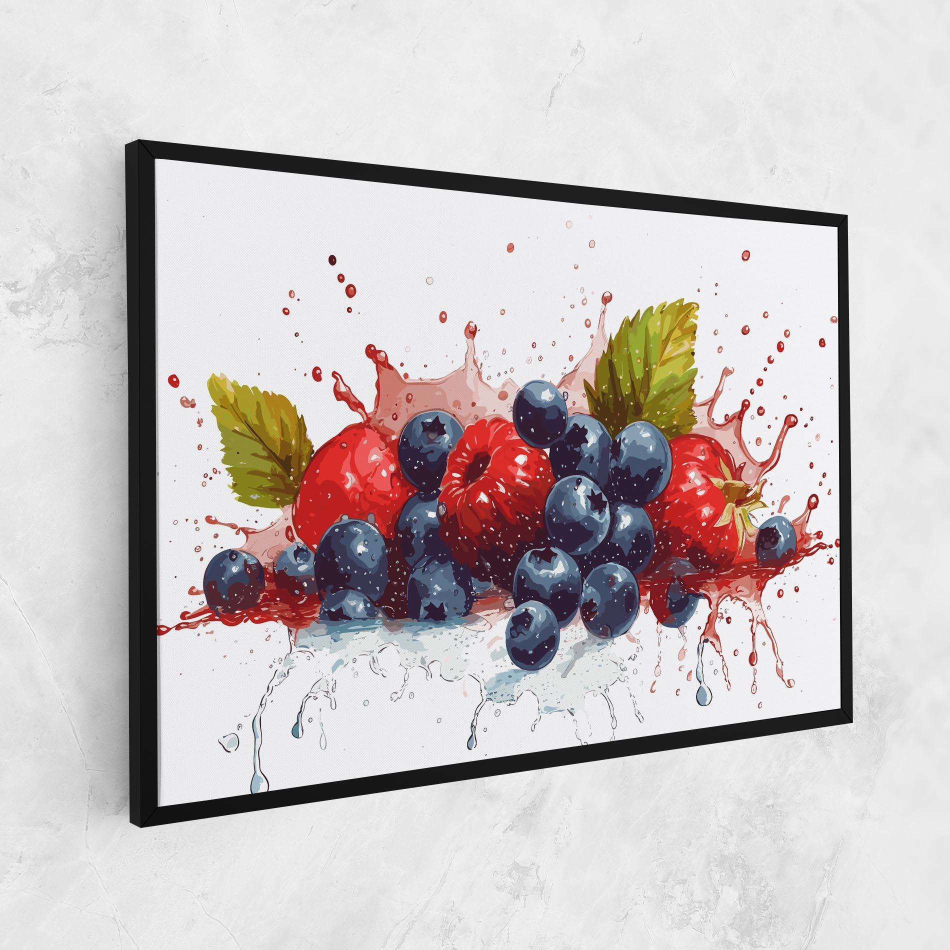 Leinwandbild Berries Art mockup 1
