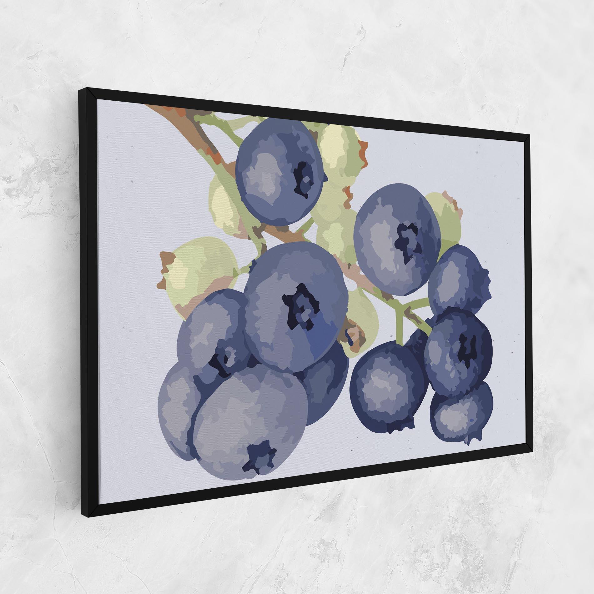 Leinwandbild Blueberries Art mockup 1