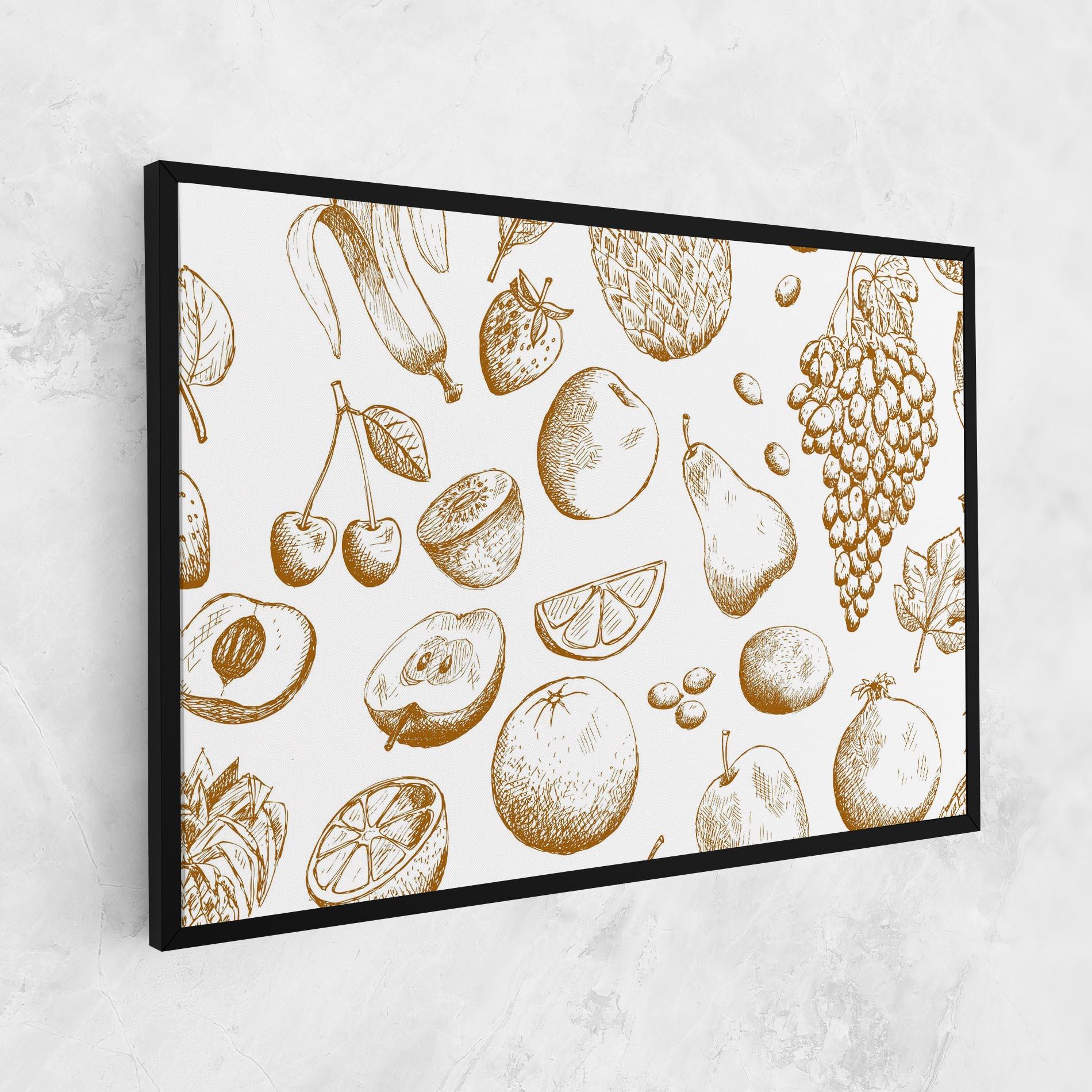 Leinwandbild Floating Fruits mockup 1