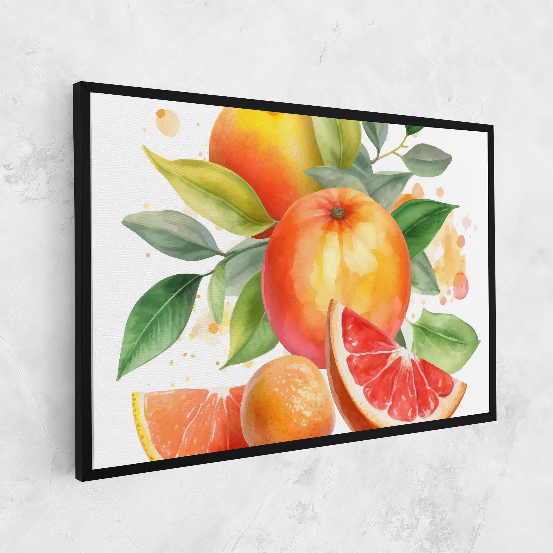 Leinwandbild Grapefruit Art mockup 1
