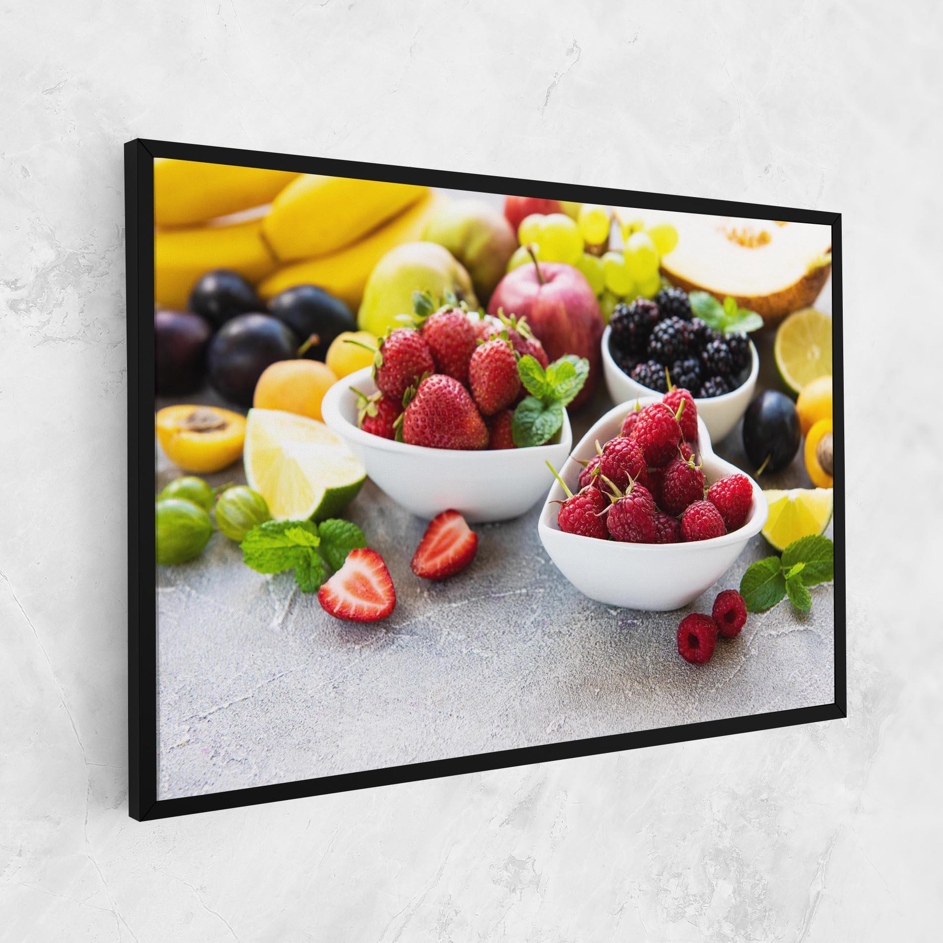 Leinwandbild Heart Fresh Fruits mockup 1