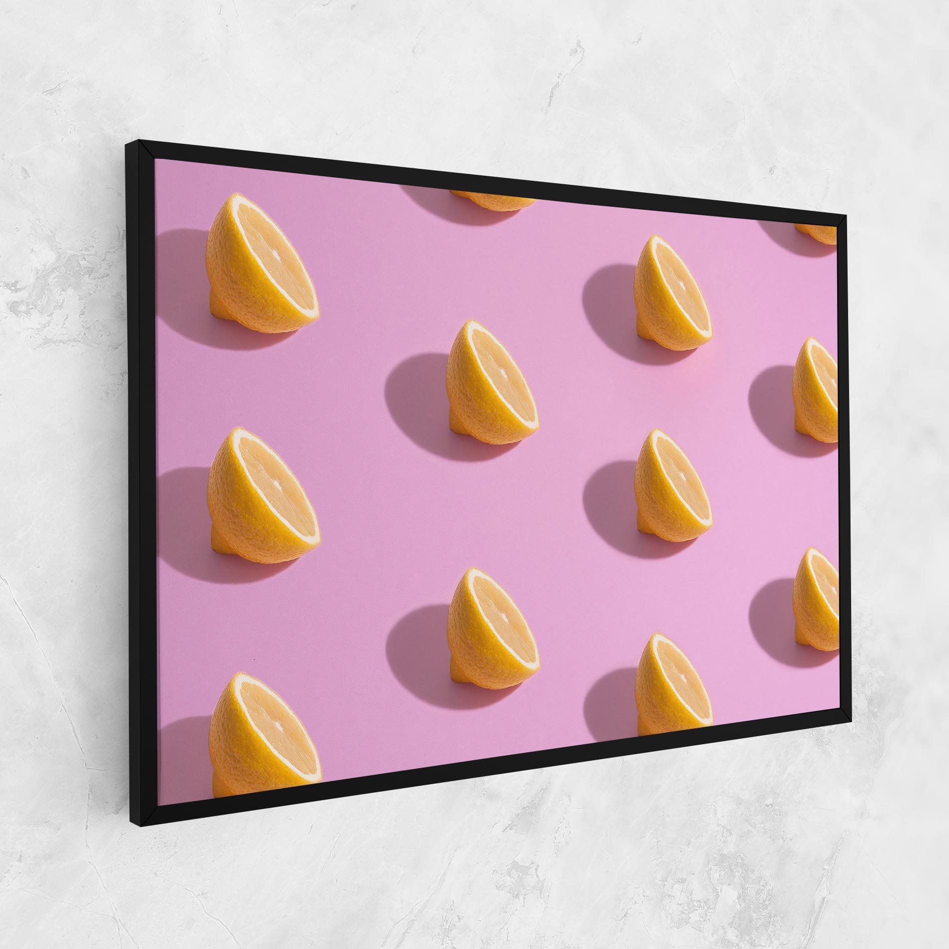 Leinwandbild Lemon Pattern mockup 1