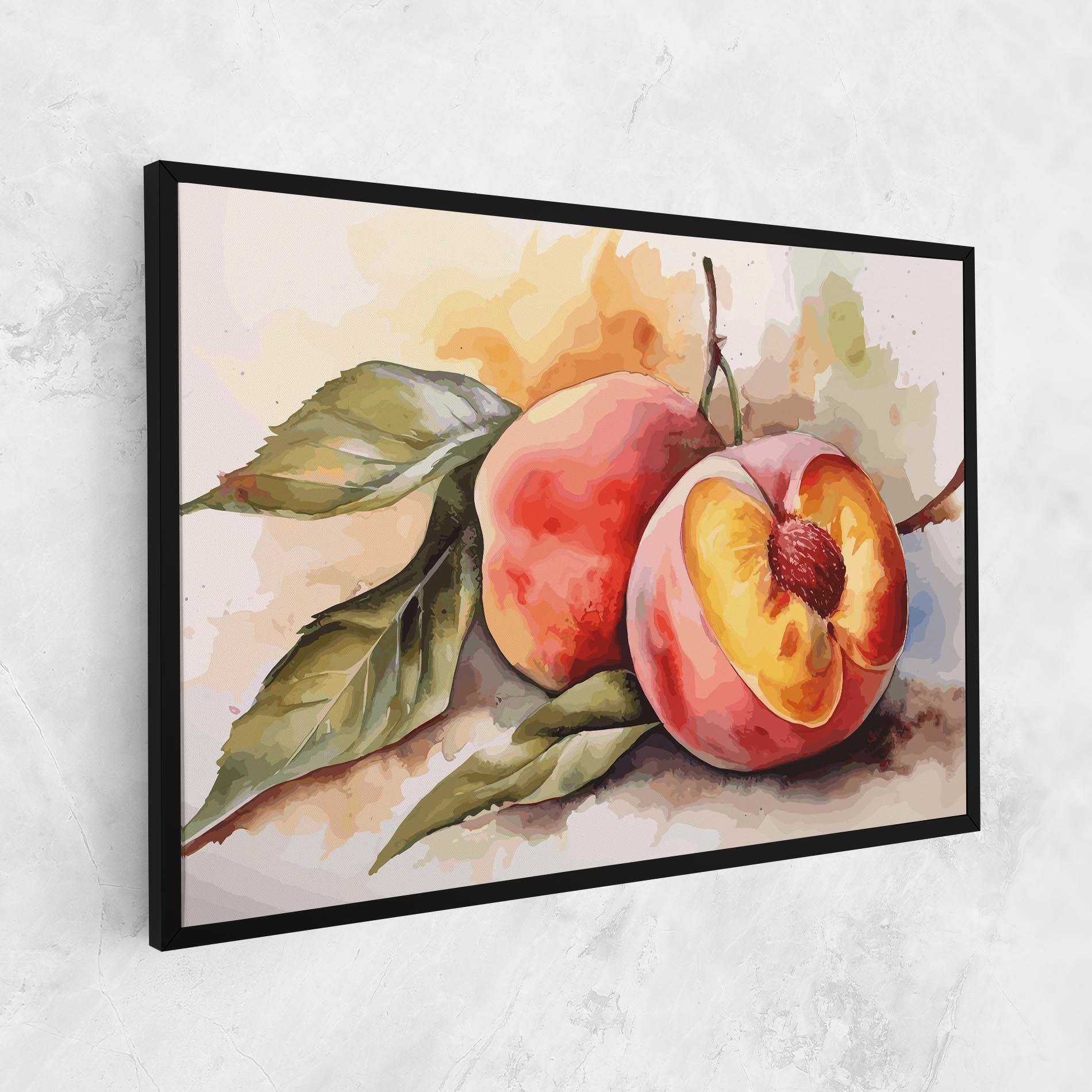 Leinwandbild Watercolor Peach mockup 1