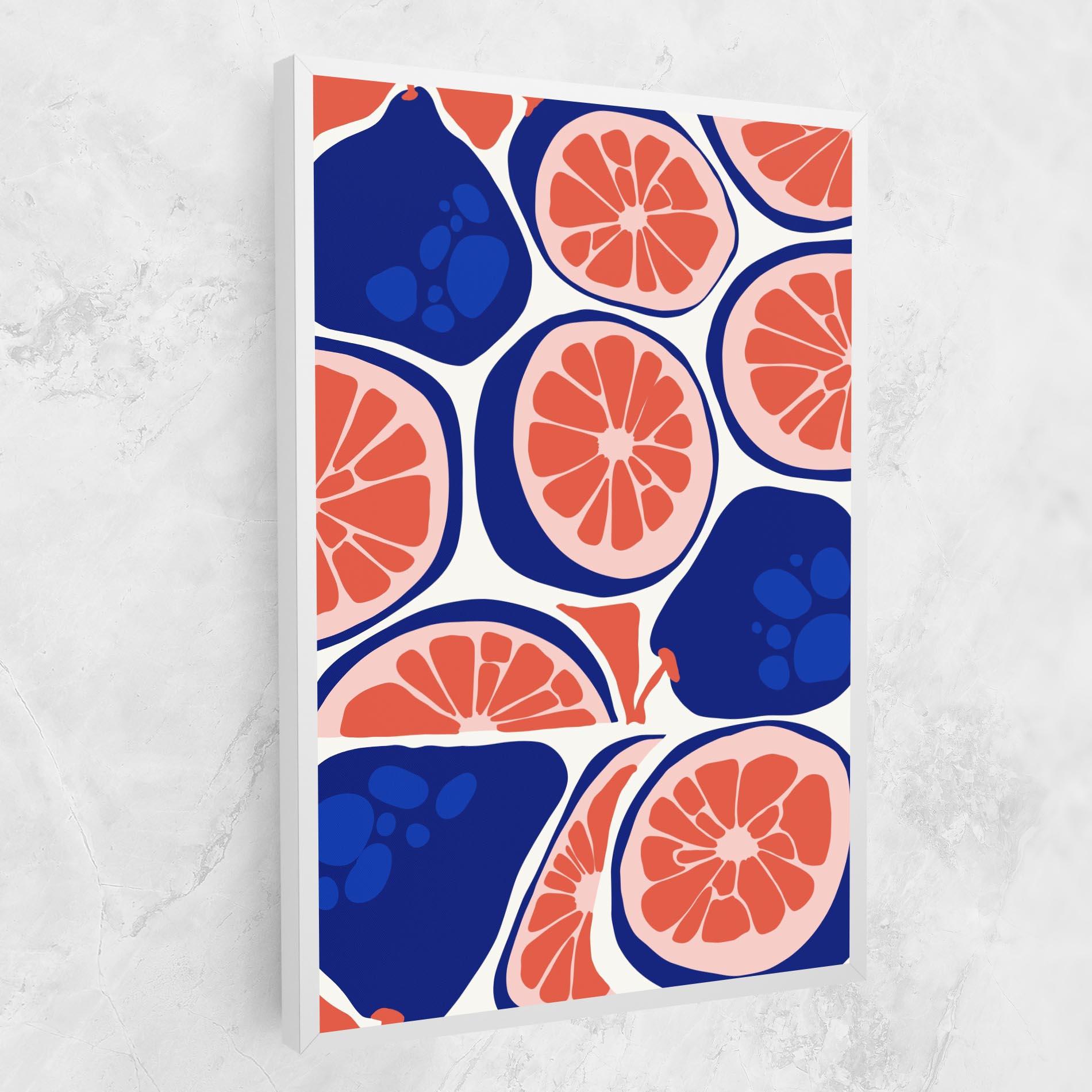 Leinwandbild Blue Pink Fruit mockup 1