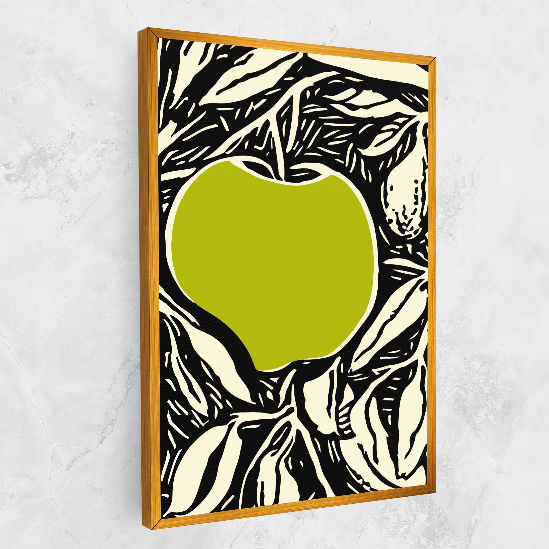Leinwandbild Green Apple mockup 1