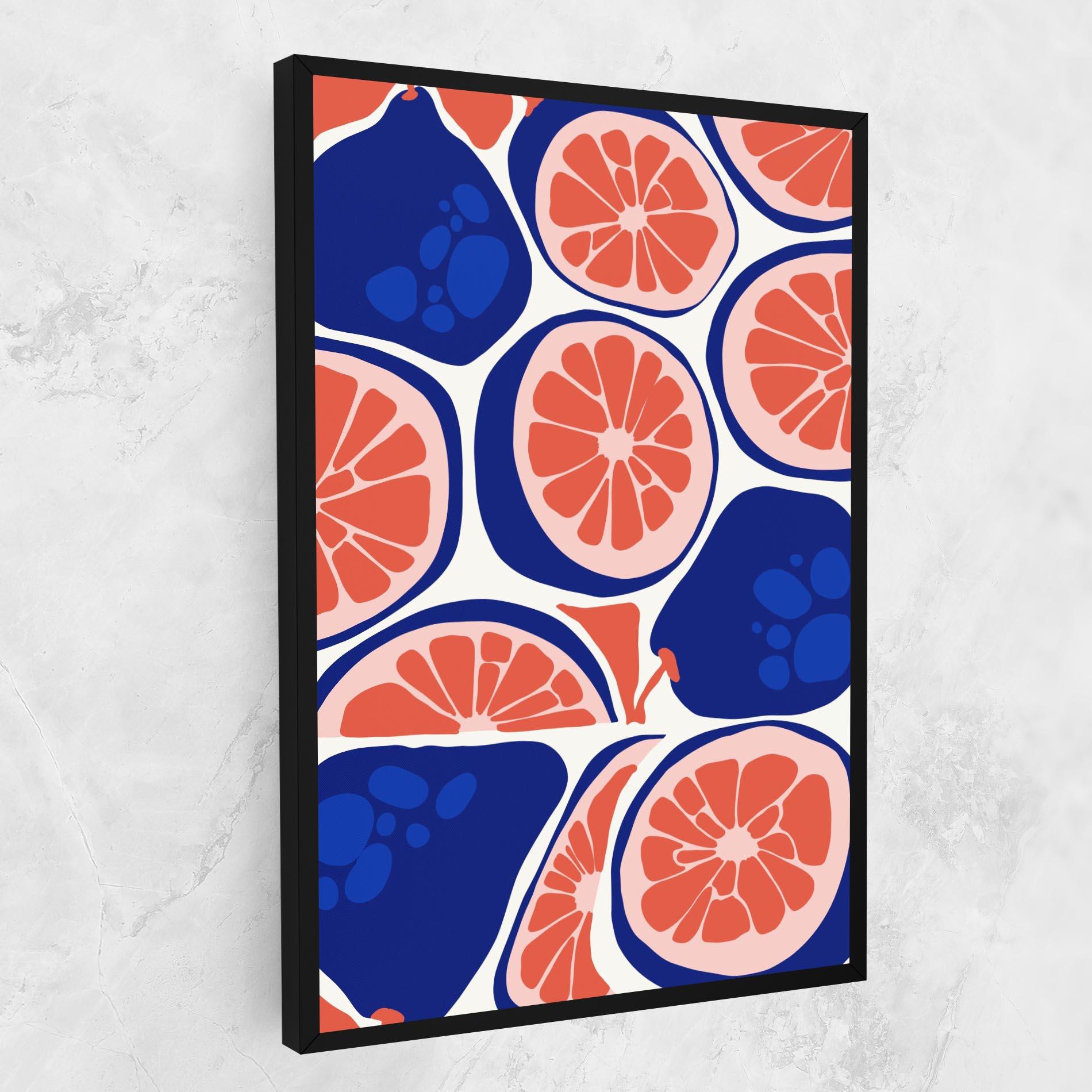 Leinwandbild Blue Pink Fruit mockup 1