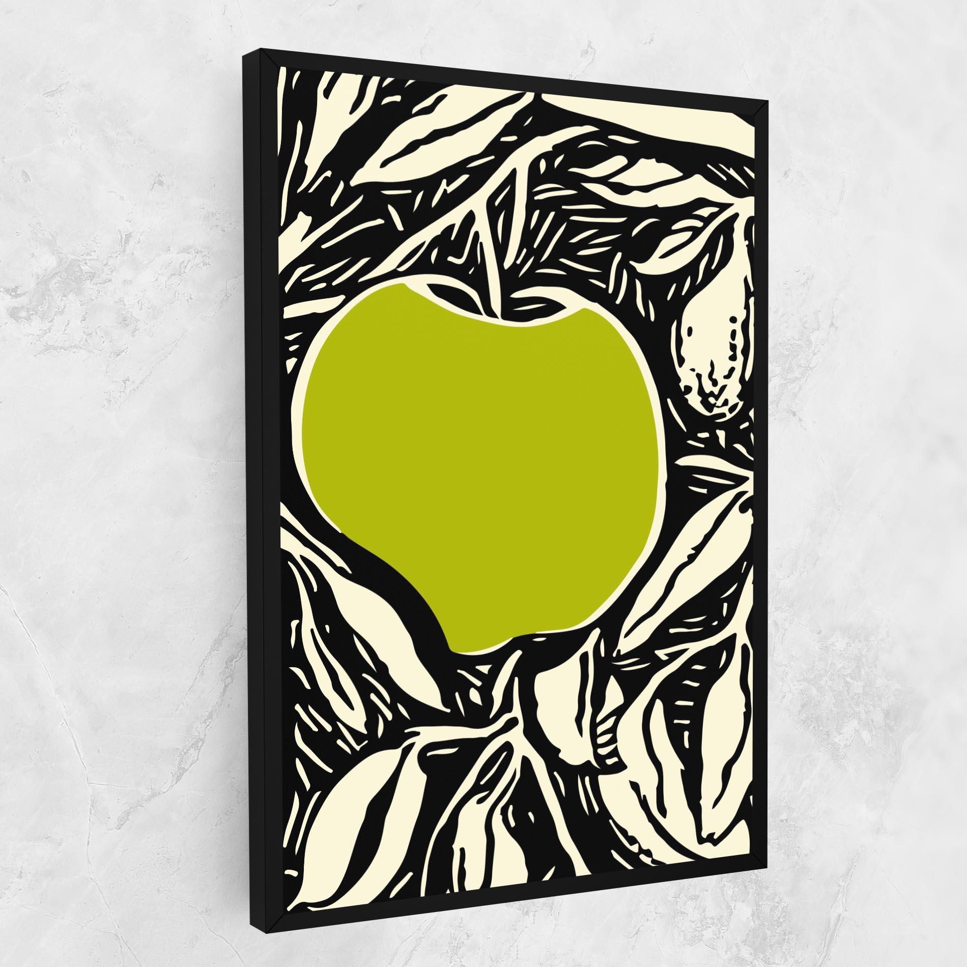 Leinwandbild Green Apple mockup 1