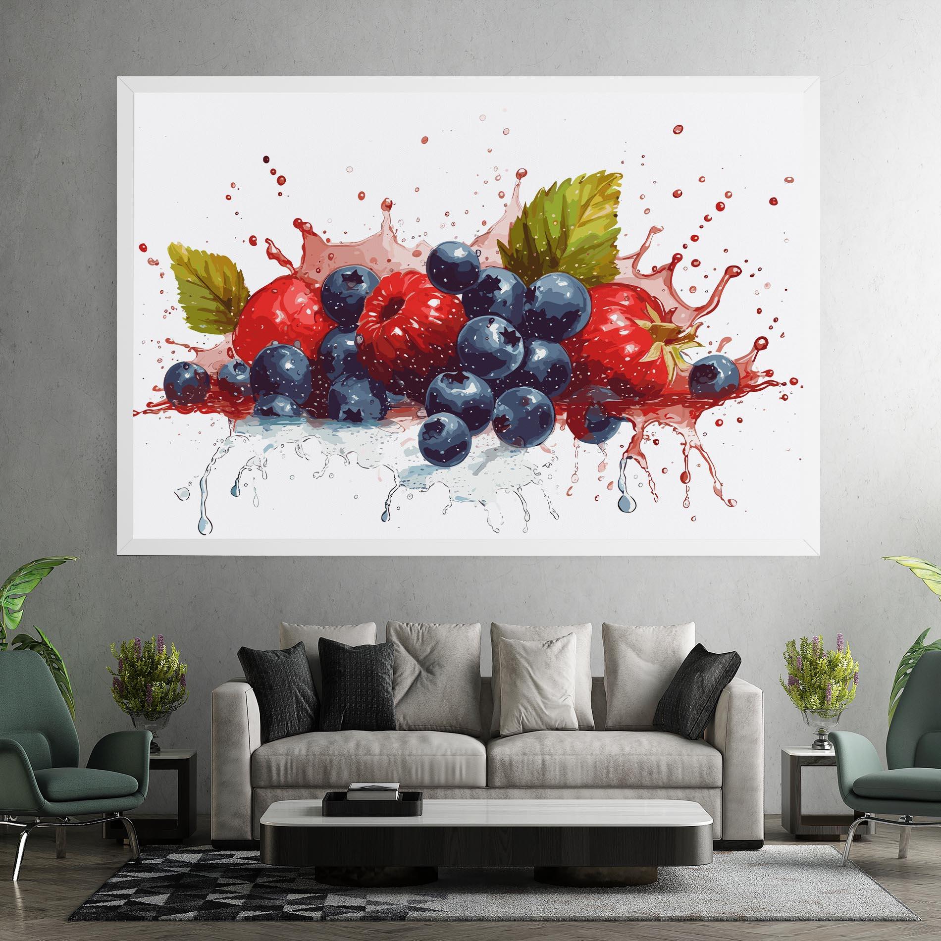 Leinwandbild Berries Art mockup 7