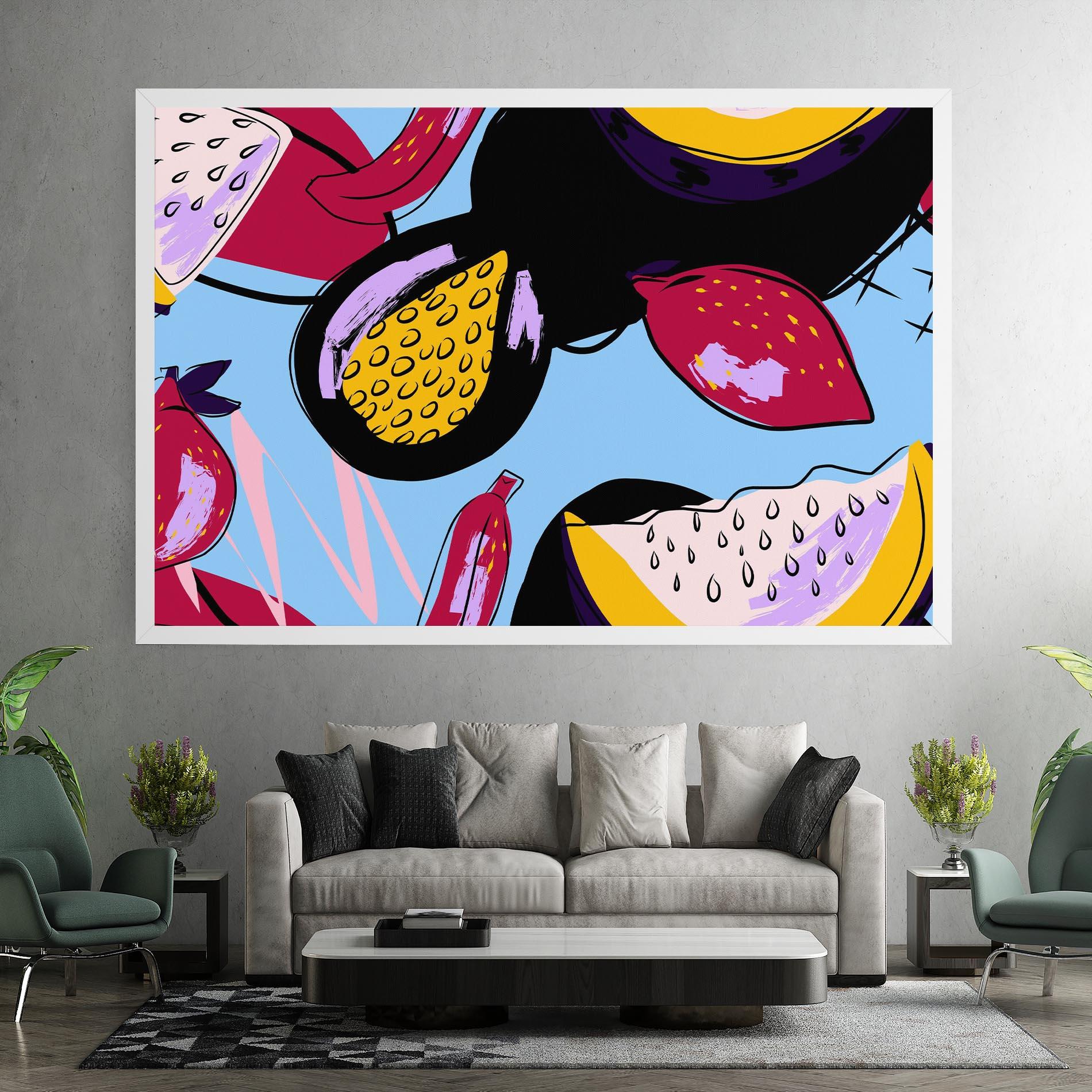 Leinwandbild Colorful Fruits mockup 7