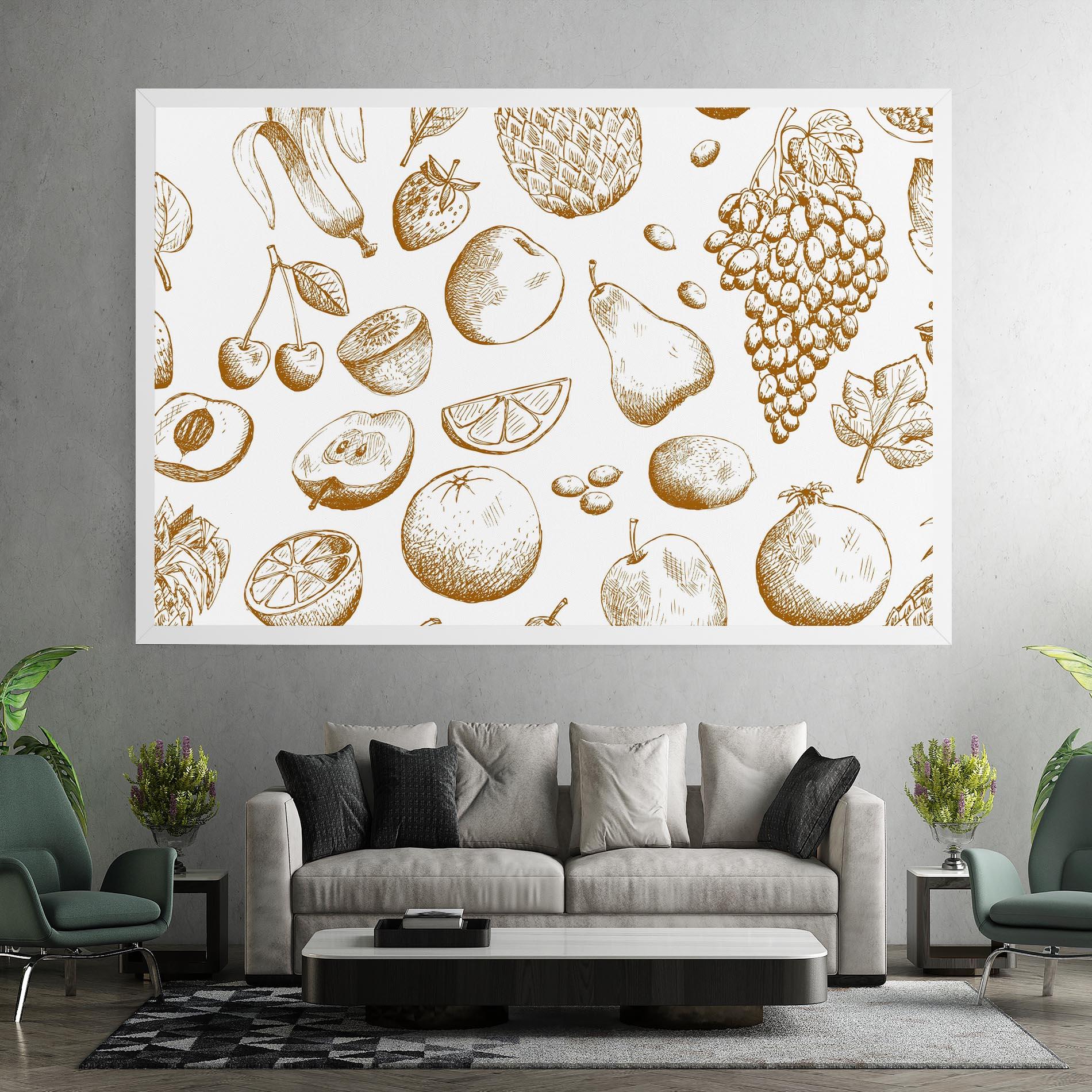 Leinwandbild Floating Fruits mockup 7