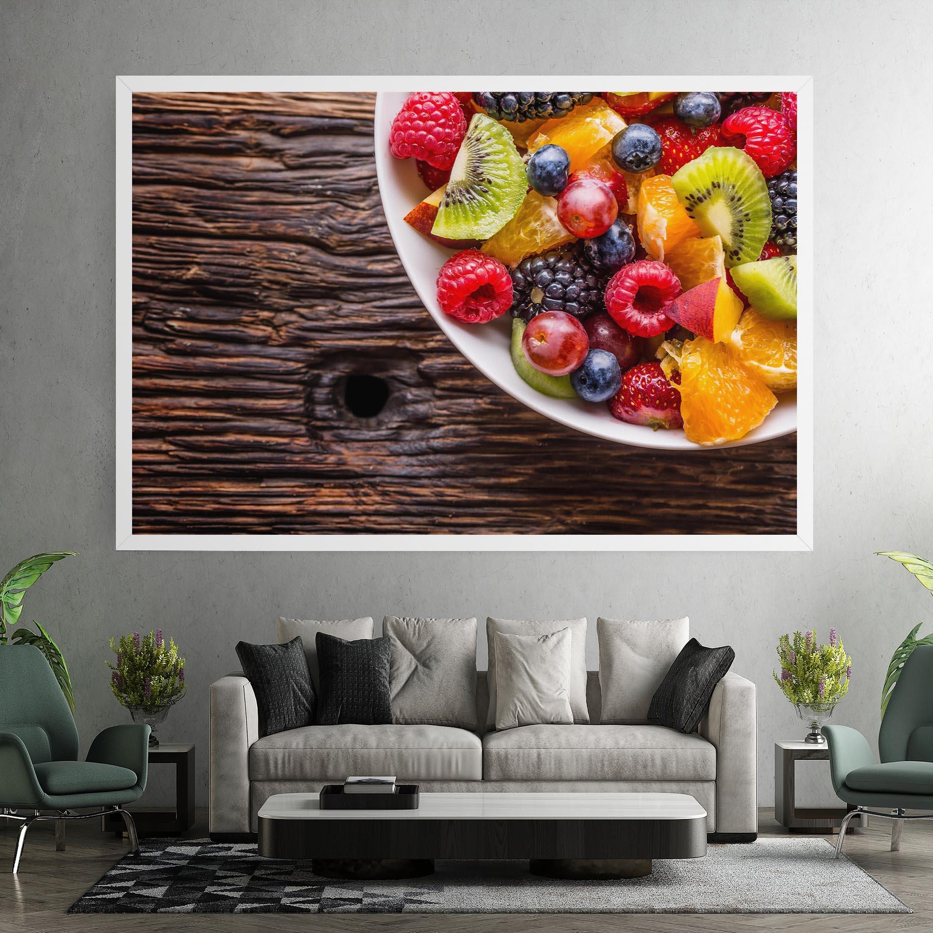 Leinwandbild Fresh Fruit Salad mockup 7