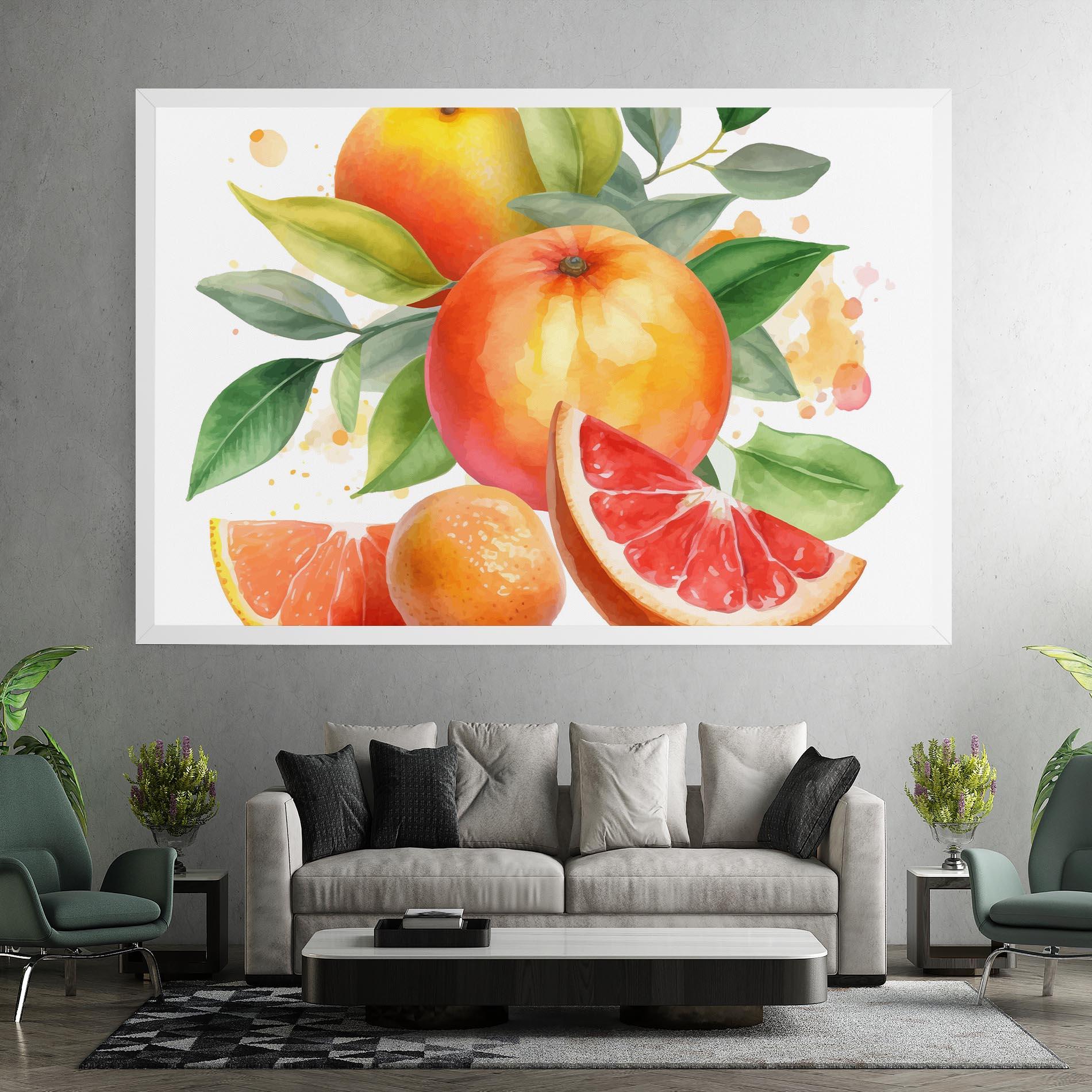 Leinwandbild Grapefruit Art mockup 7