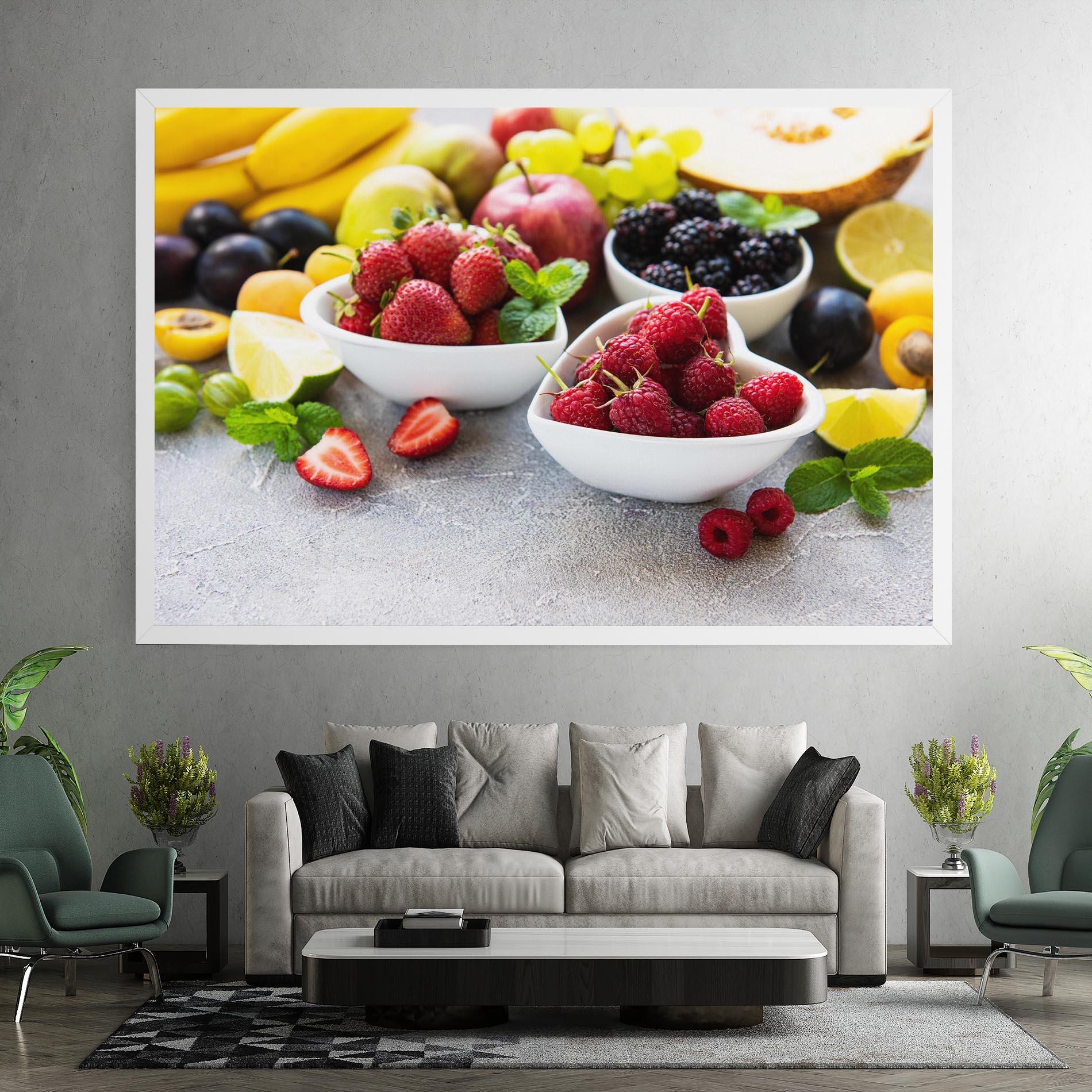 Leinwandbild Heart Fresh Fruits mockup 7