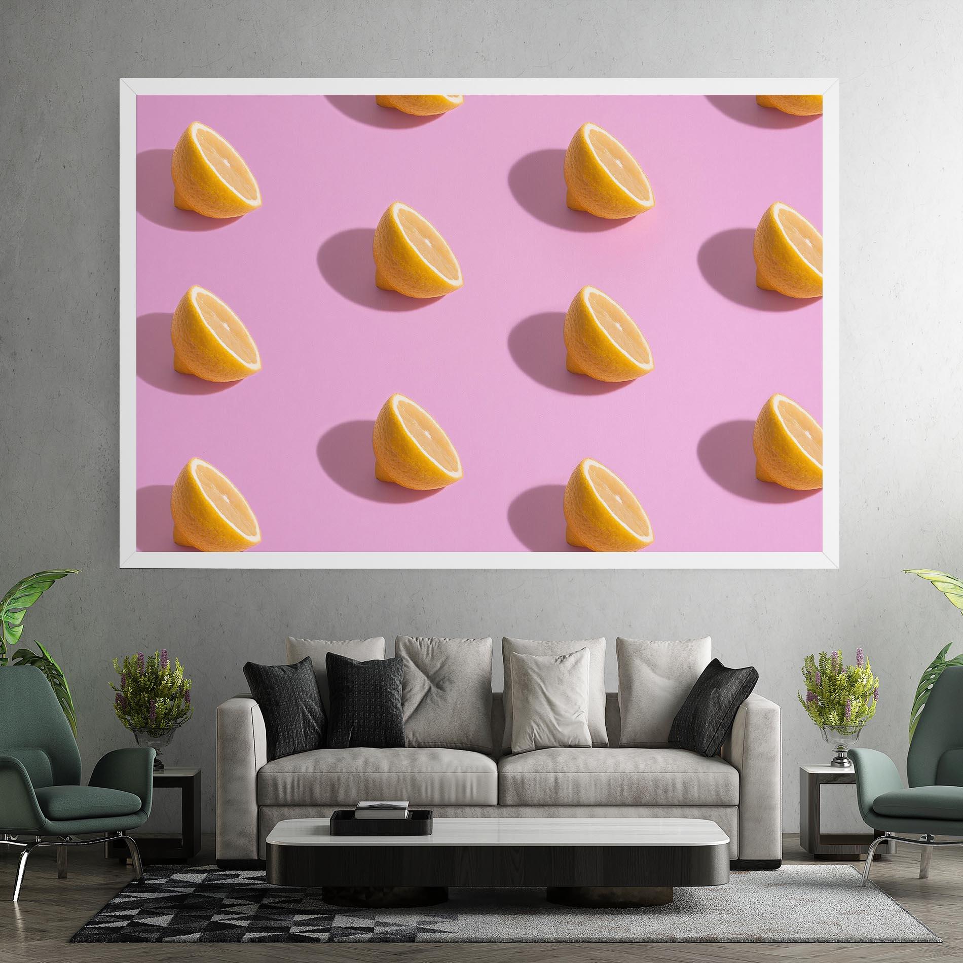 Leinwandbild Lemon Pattern mockup 7