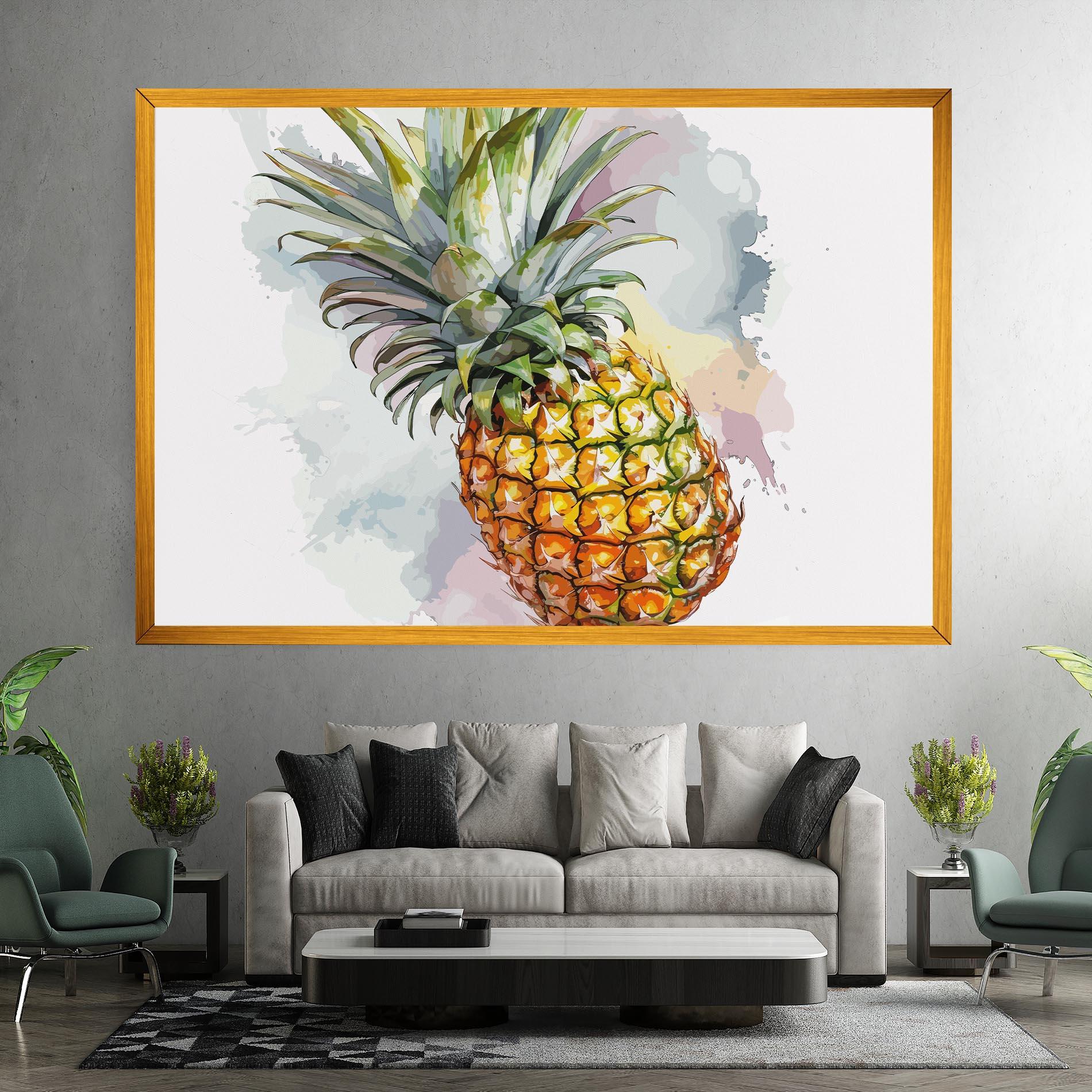 Leinwandbild Artistic Pineapple mockup 7
