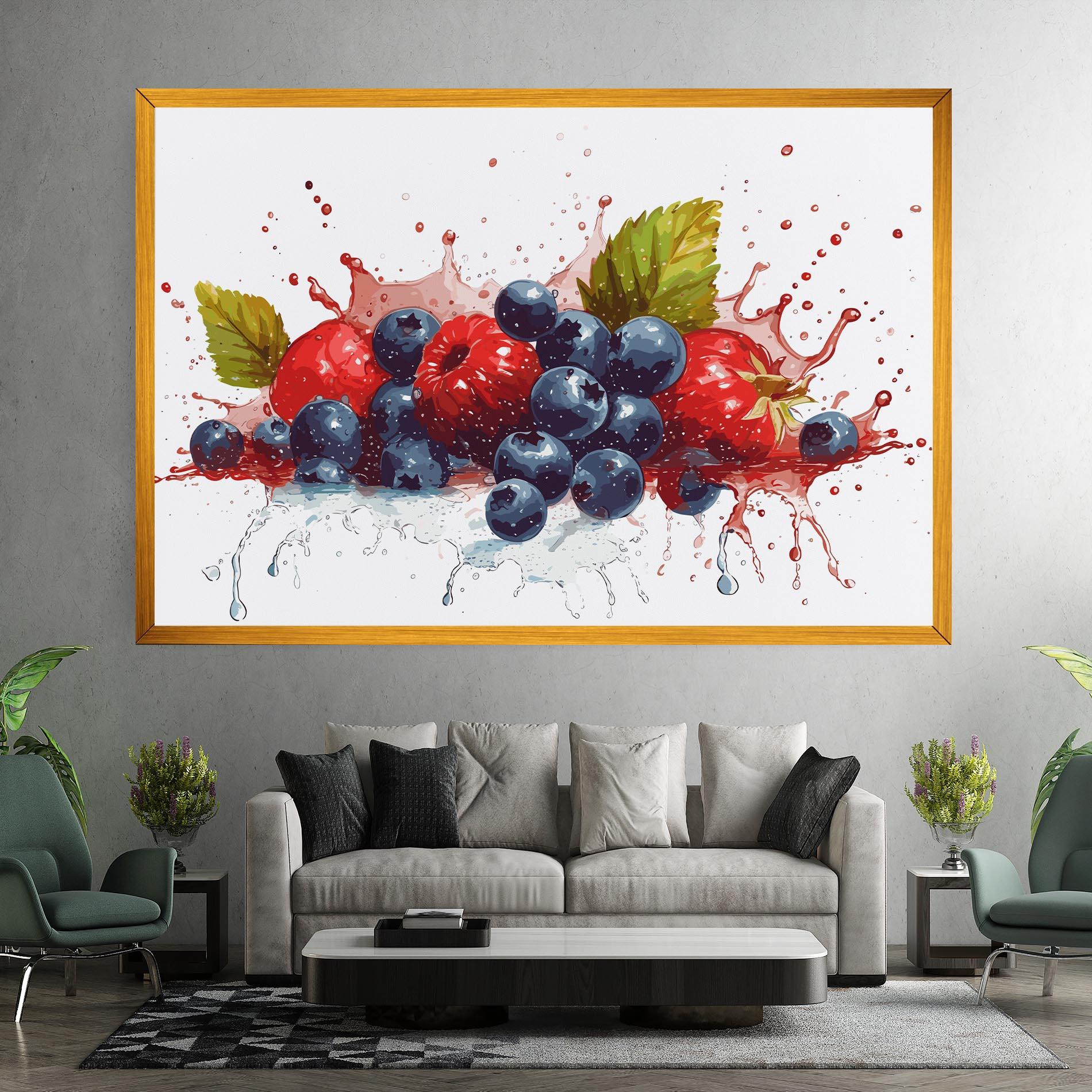 Leinwandbild Berries Art mockup 7