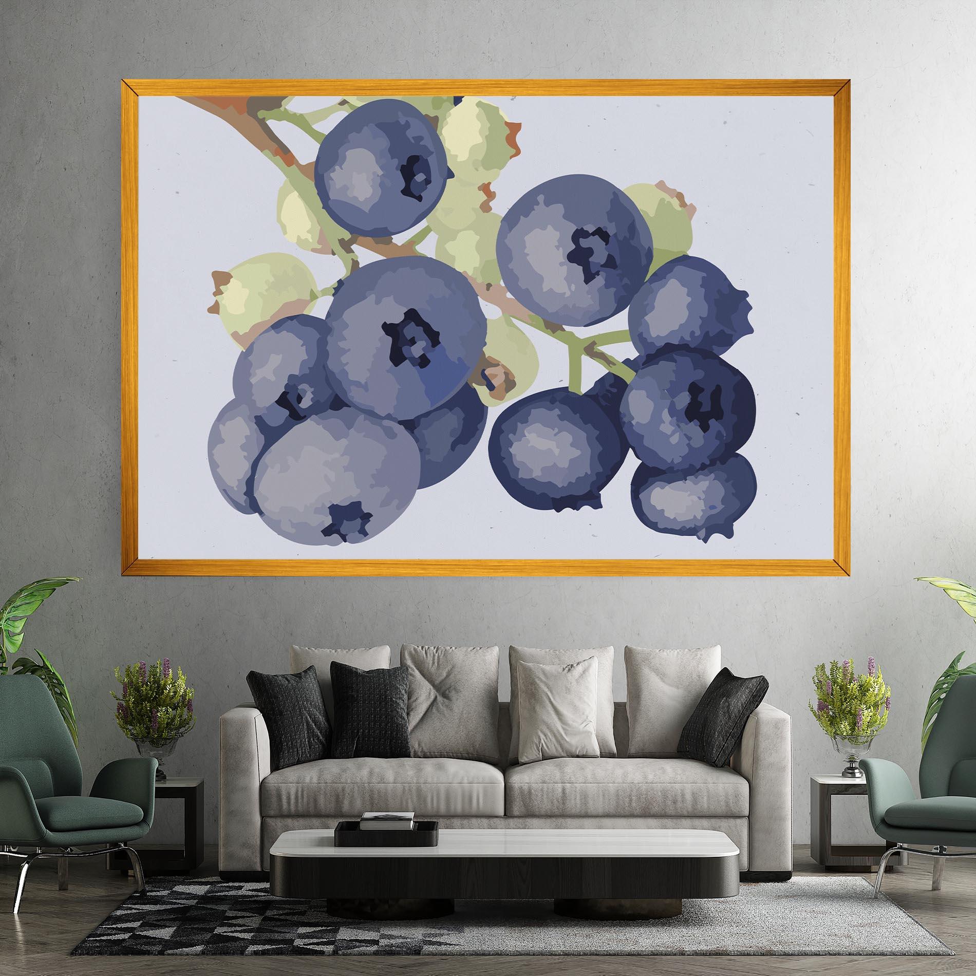 Leinwandbild Blueberries Art mockup 7