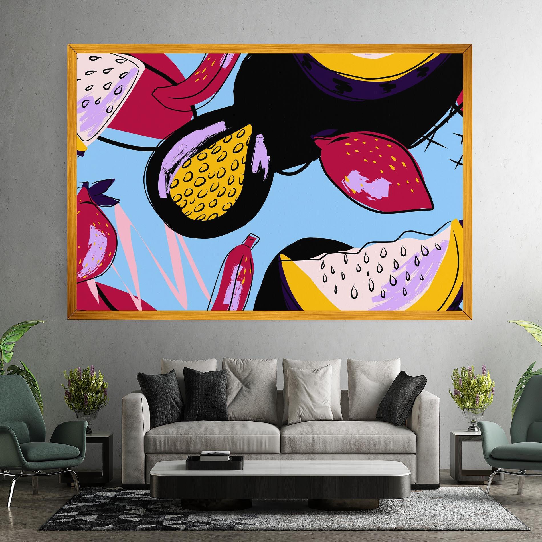 Leinwandbild Colorful Fruits mockup 7